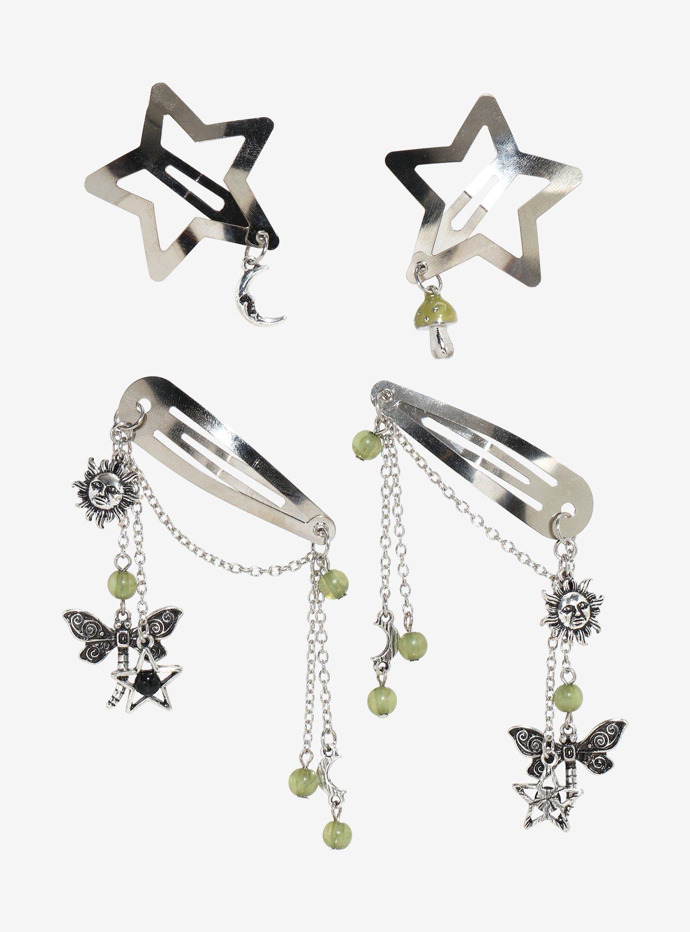 Thorn & Fable Dragonfly Star Hair Clip Set, , hi-res
