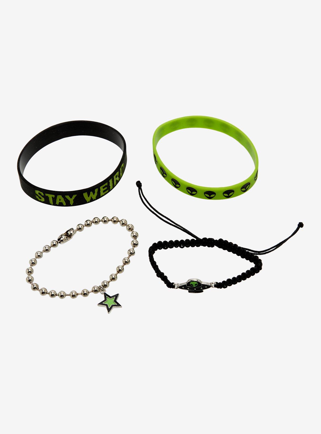 Stay Weird Alien Bracelet Set, , hi-res