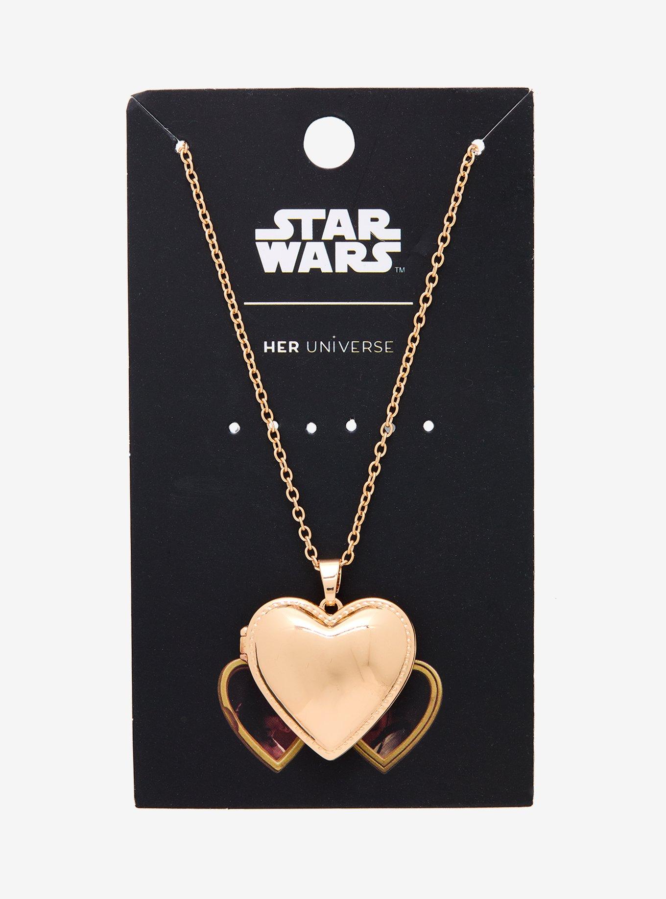 Her Universe Star Wars Padm&eacute; & Anakin Heart Locket Necklace Her Universe Exclusive, , hi-res