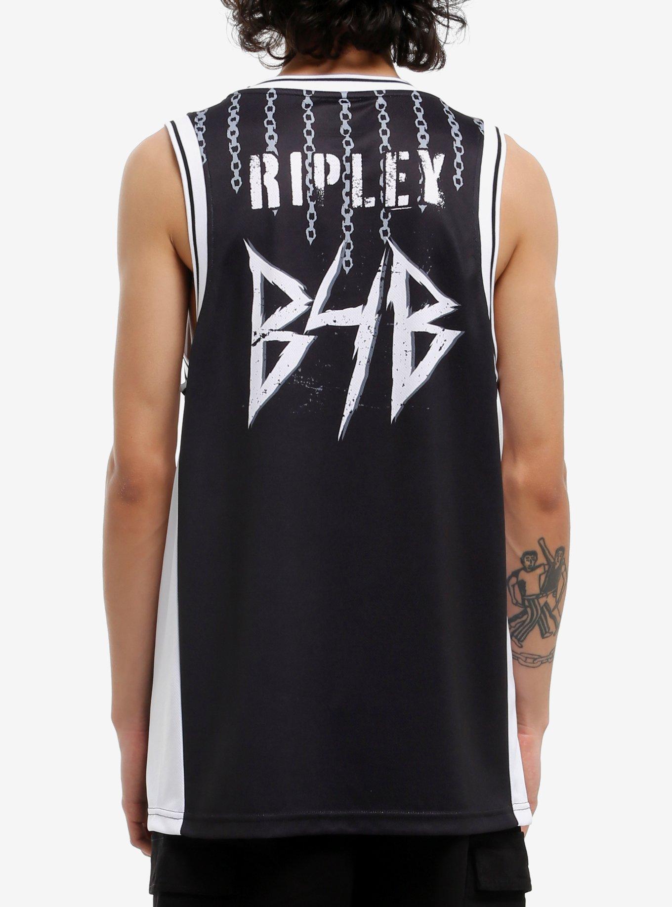 WWE Rhea Ripley Brutality Basketball Jersey, BLACK, alternate
