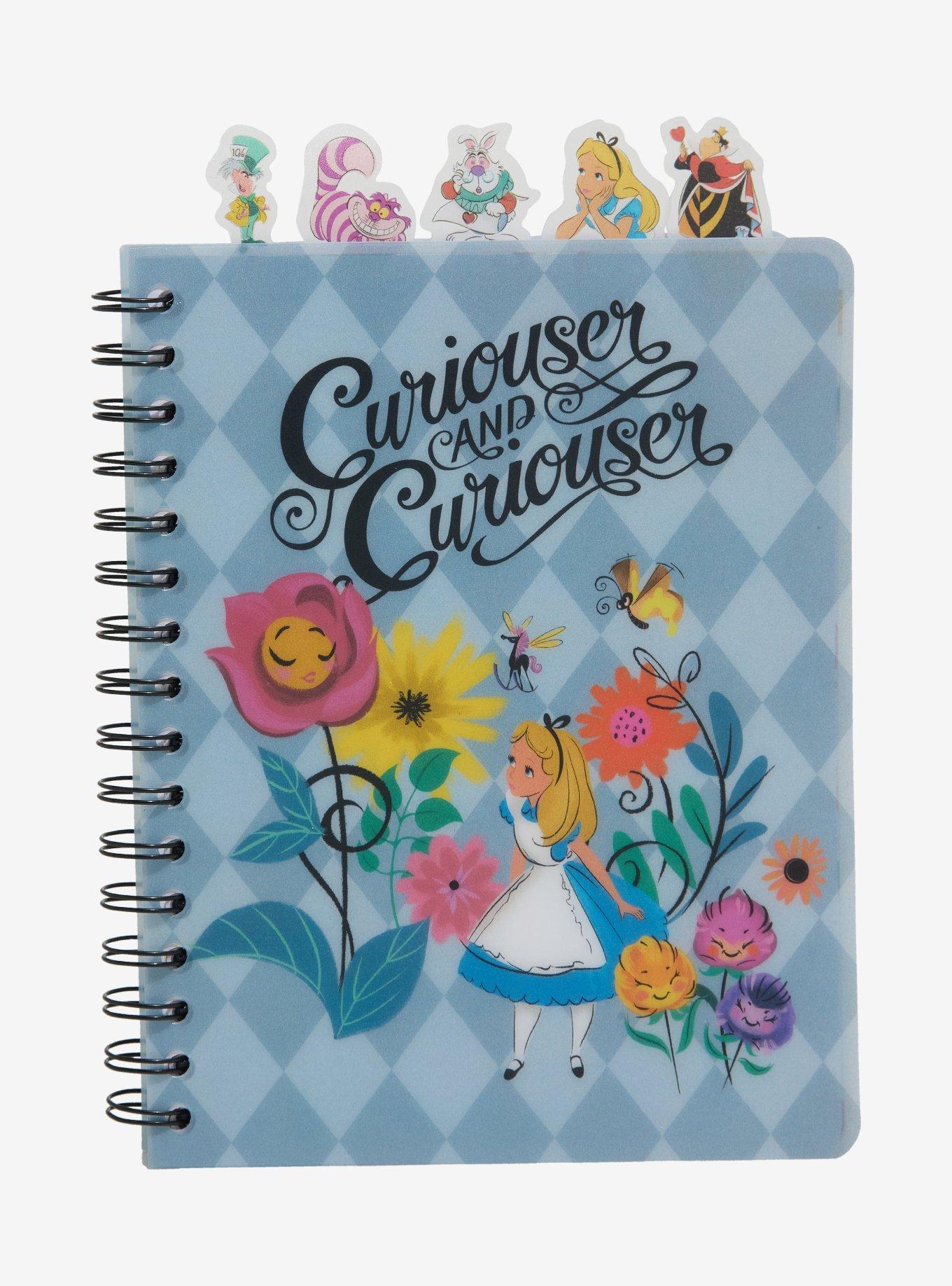 Disney Alice in Wonderland Curiouser and Curiouser Figural Tab Journal &mdash; BoxLunch Exclusive, , hi-res