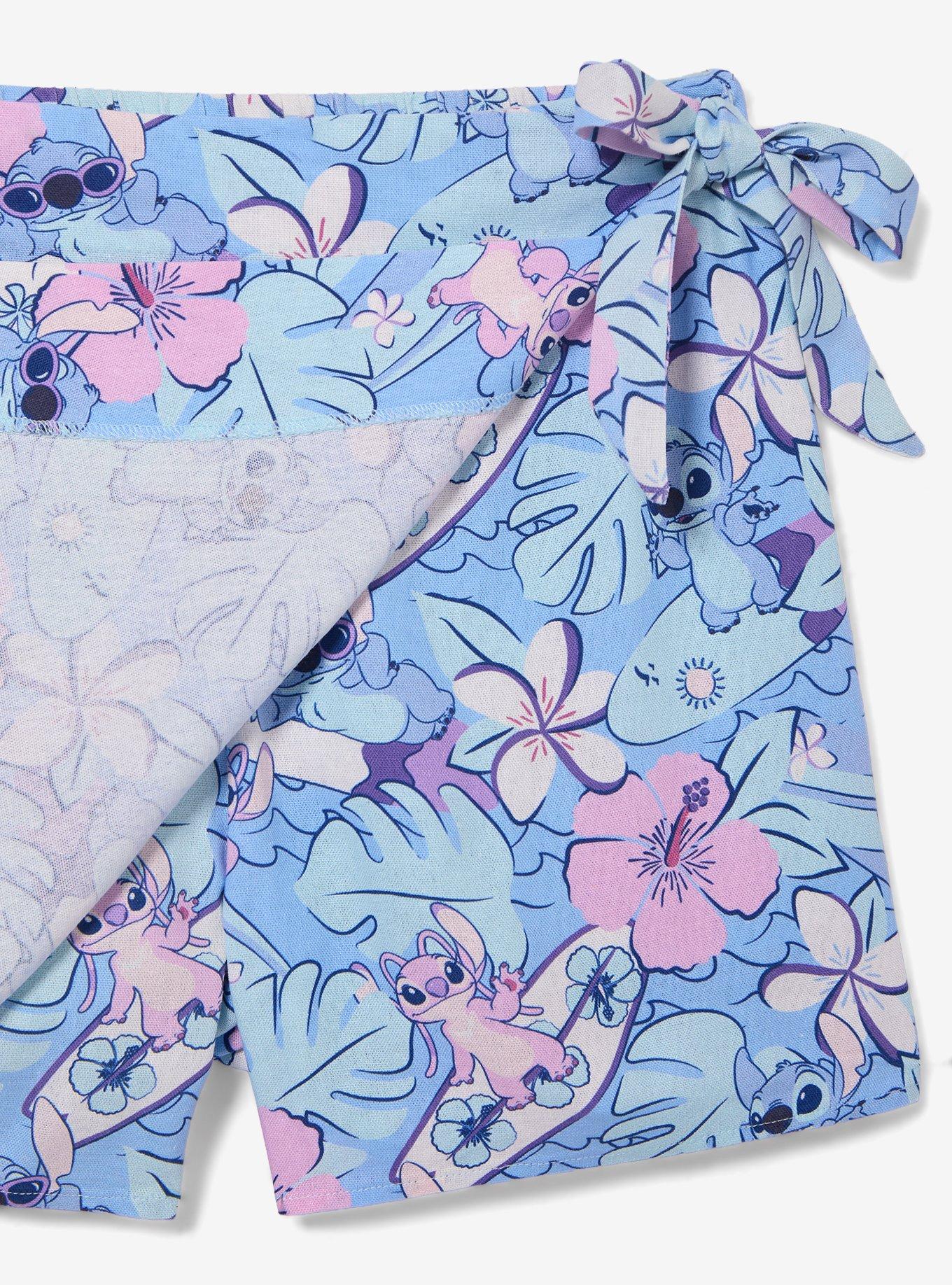 Disney Lilo & Stitch Angel & Stitch Surfing Tie Skort &mdash; BoxLunch Exclusive, MULTI, alternate