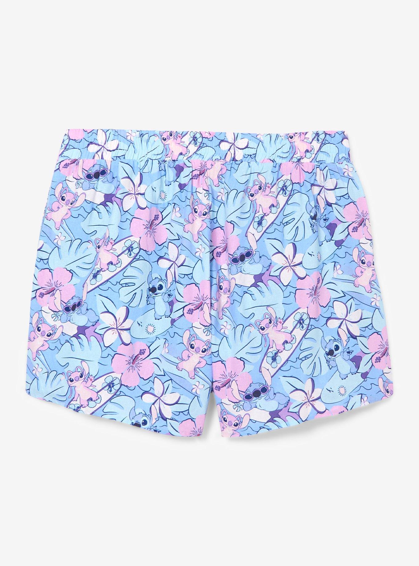 Disney Lilo & Stitch Angel & Stitch Surfing Plus Size Tie Skort &mdash; BoxLunch Exclusive, , hi-res