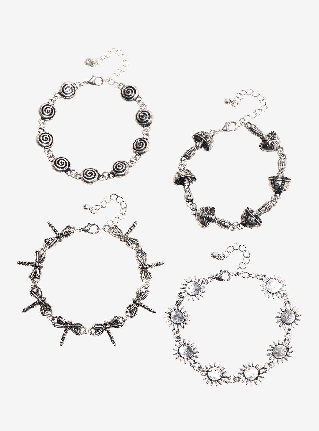 Thorn & Fable Dragonfly Mushroom Sun Bracelet Set, , hi-res
