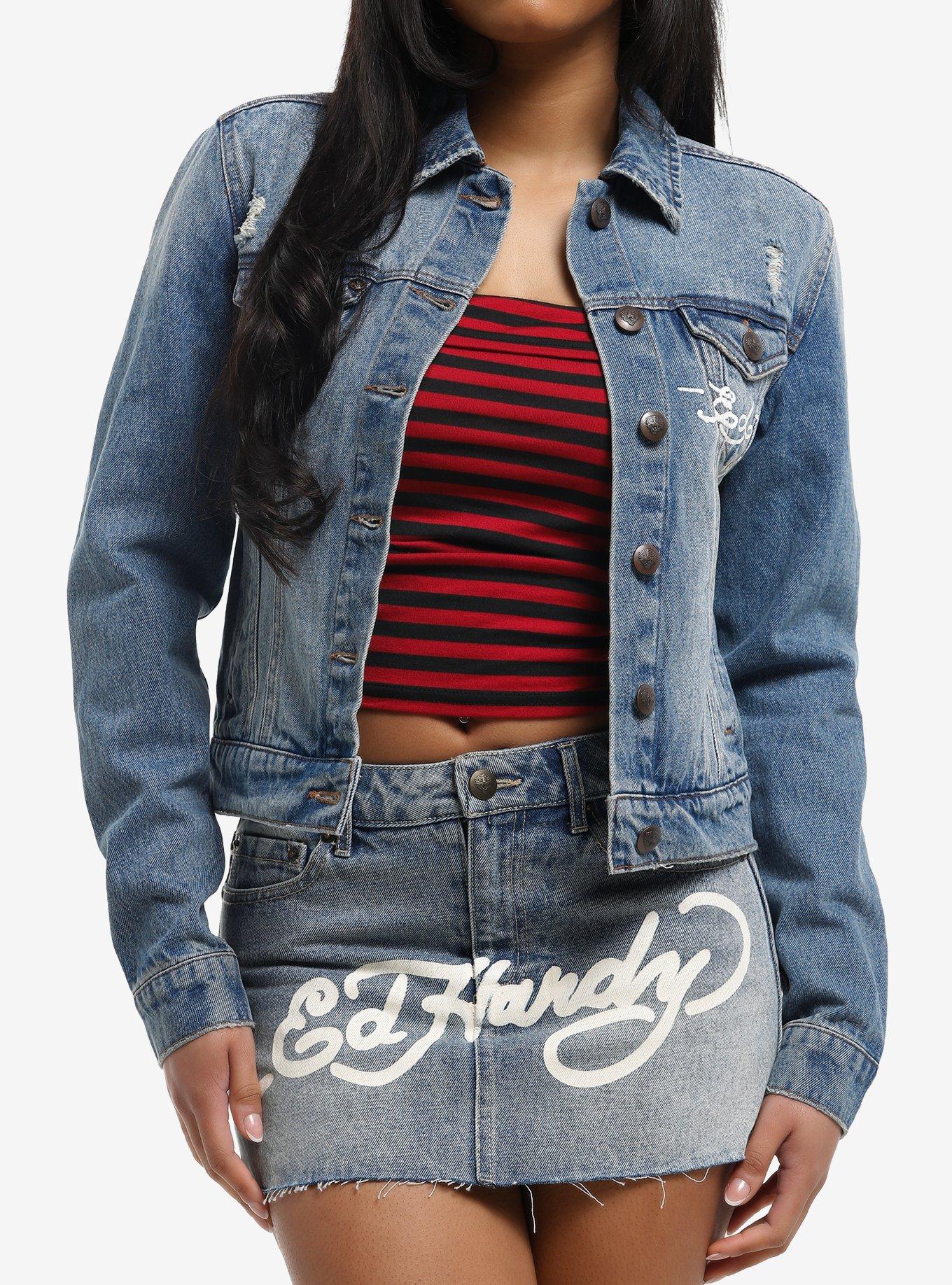 Ed Hardy Tiger Girls Denim Jacket, , hi-res