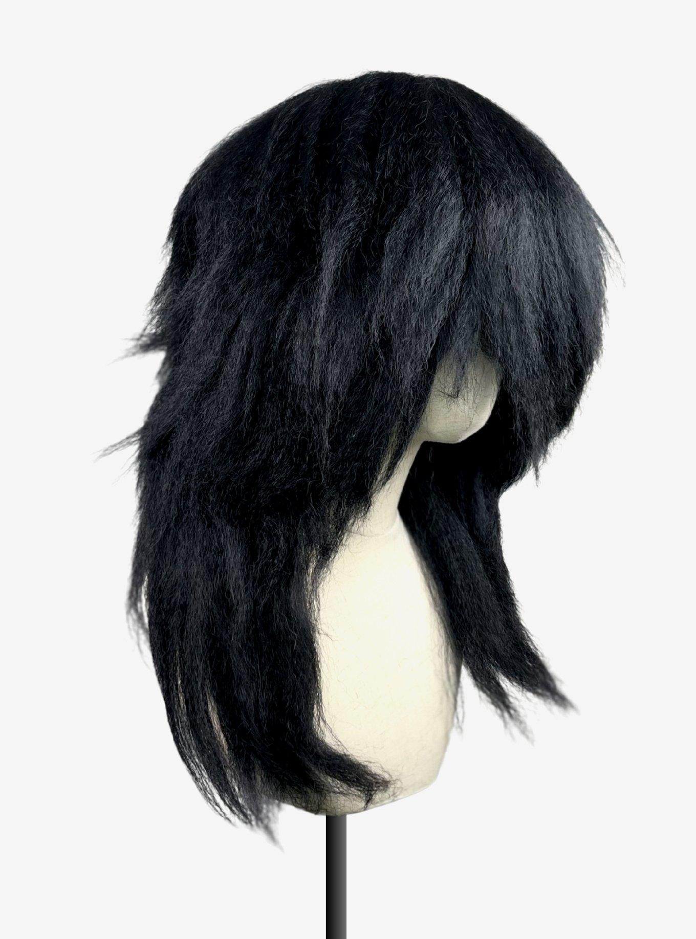 Crimped Helios Black Wig