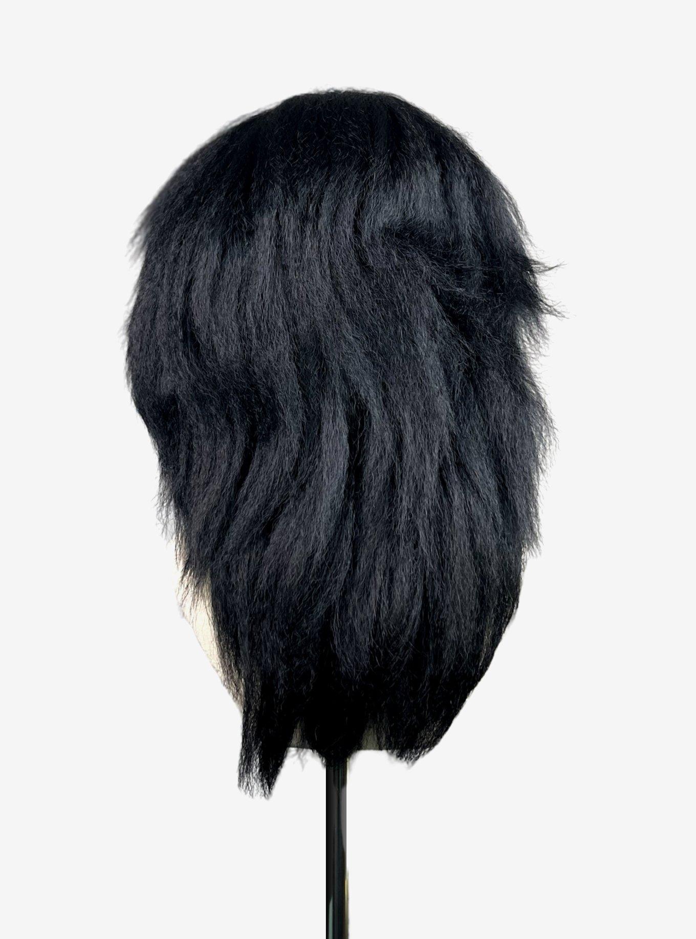 Crimped Helios Black Wig, , alternate