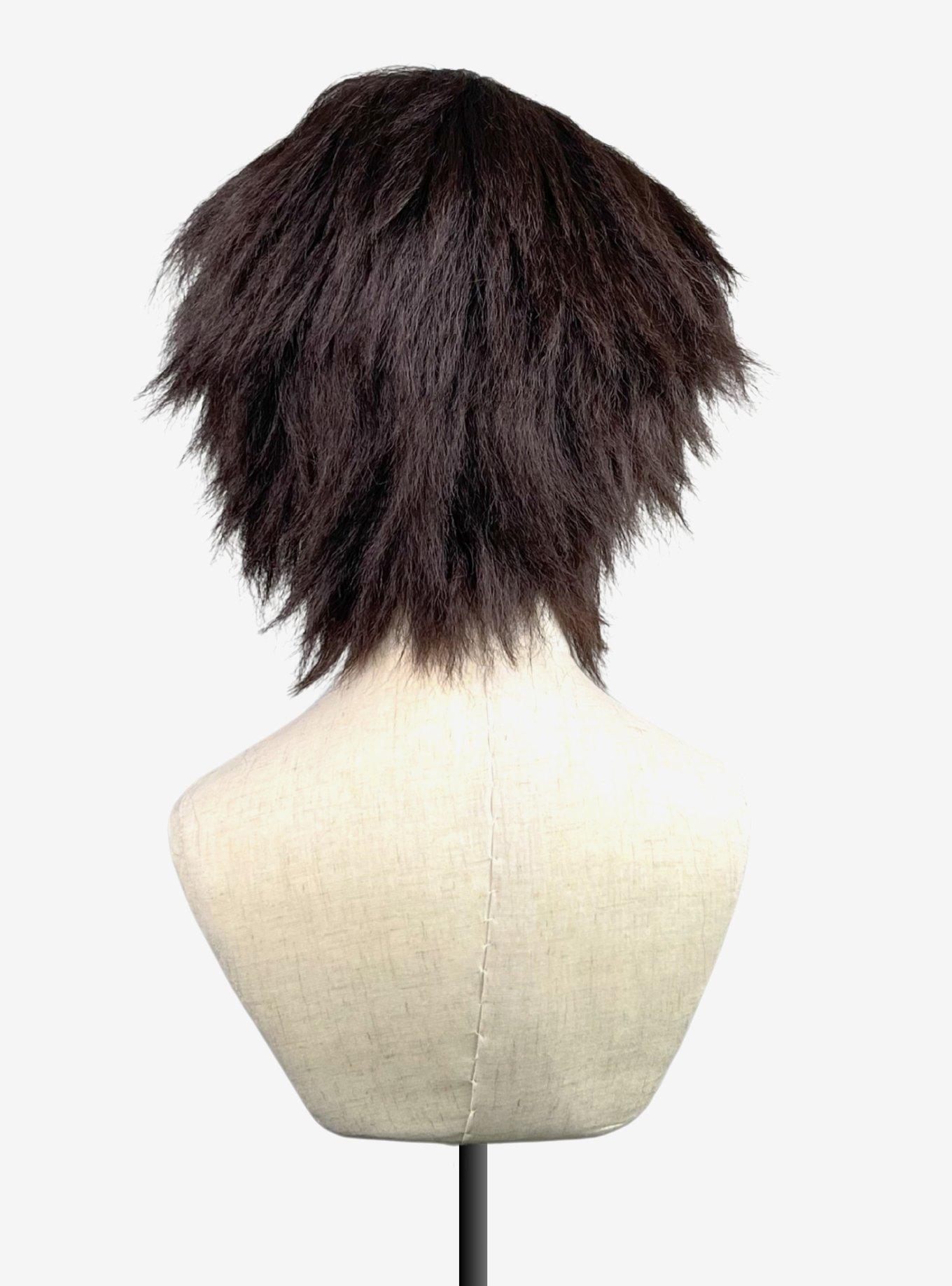 Crimped Apollo Dark Brown Wig