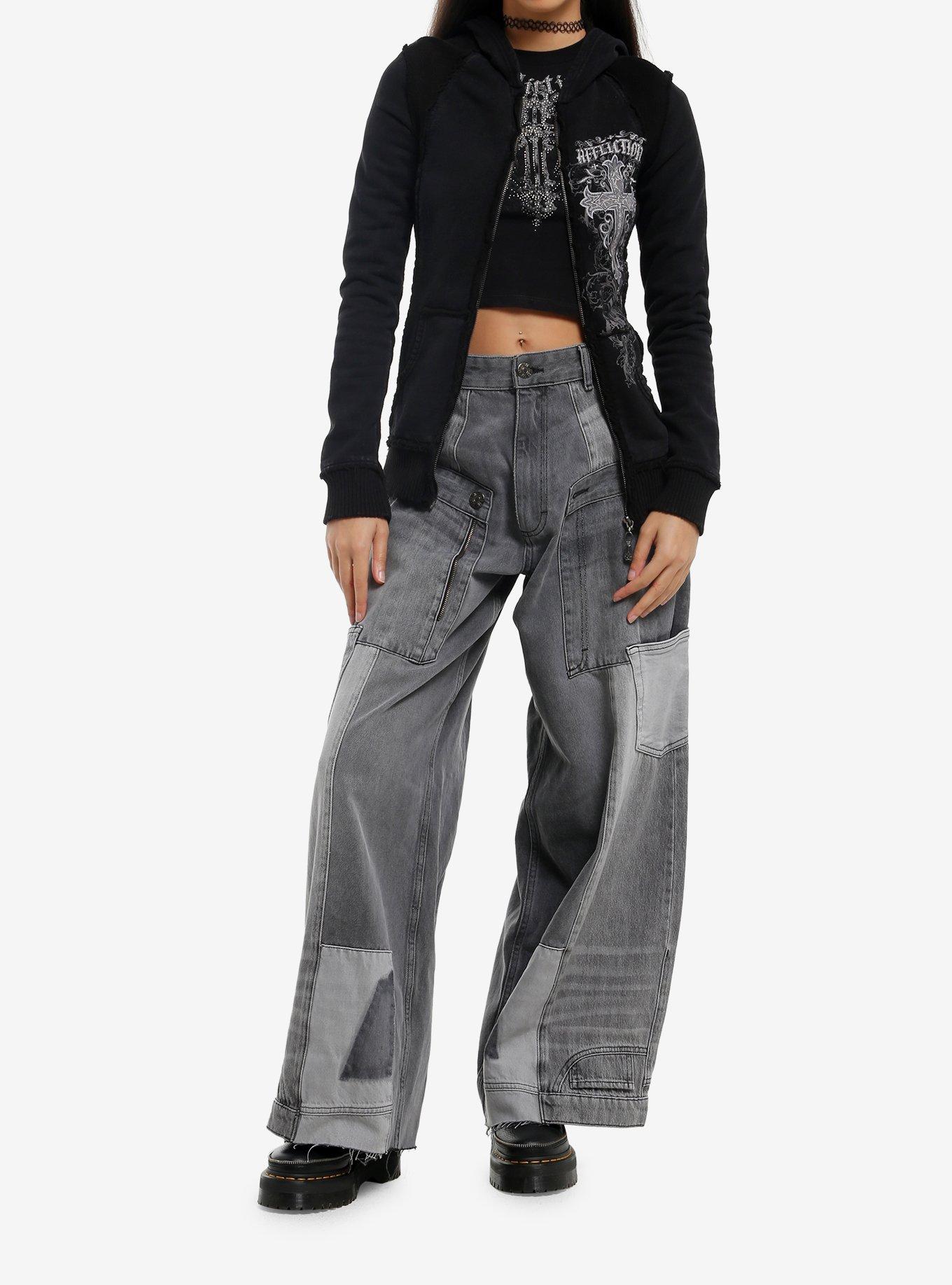 Affliction Cross Filigree Girls Hoodie, MULTI, alternate