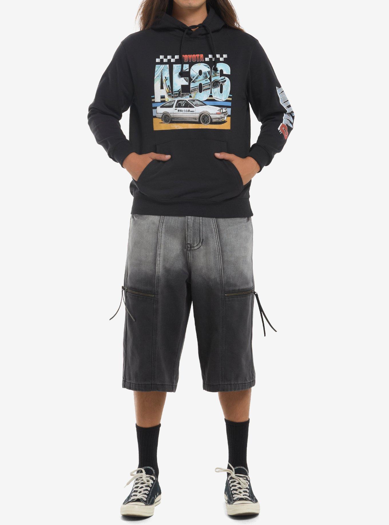 Initial D Toyota AE86 Hoodie, BLACK, alternate