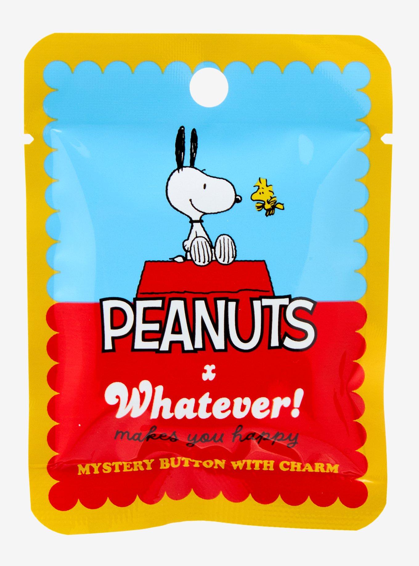 Whatever! Makes You Happy x Peanuts Snoopy Blind Bag Button Pin with Charm