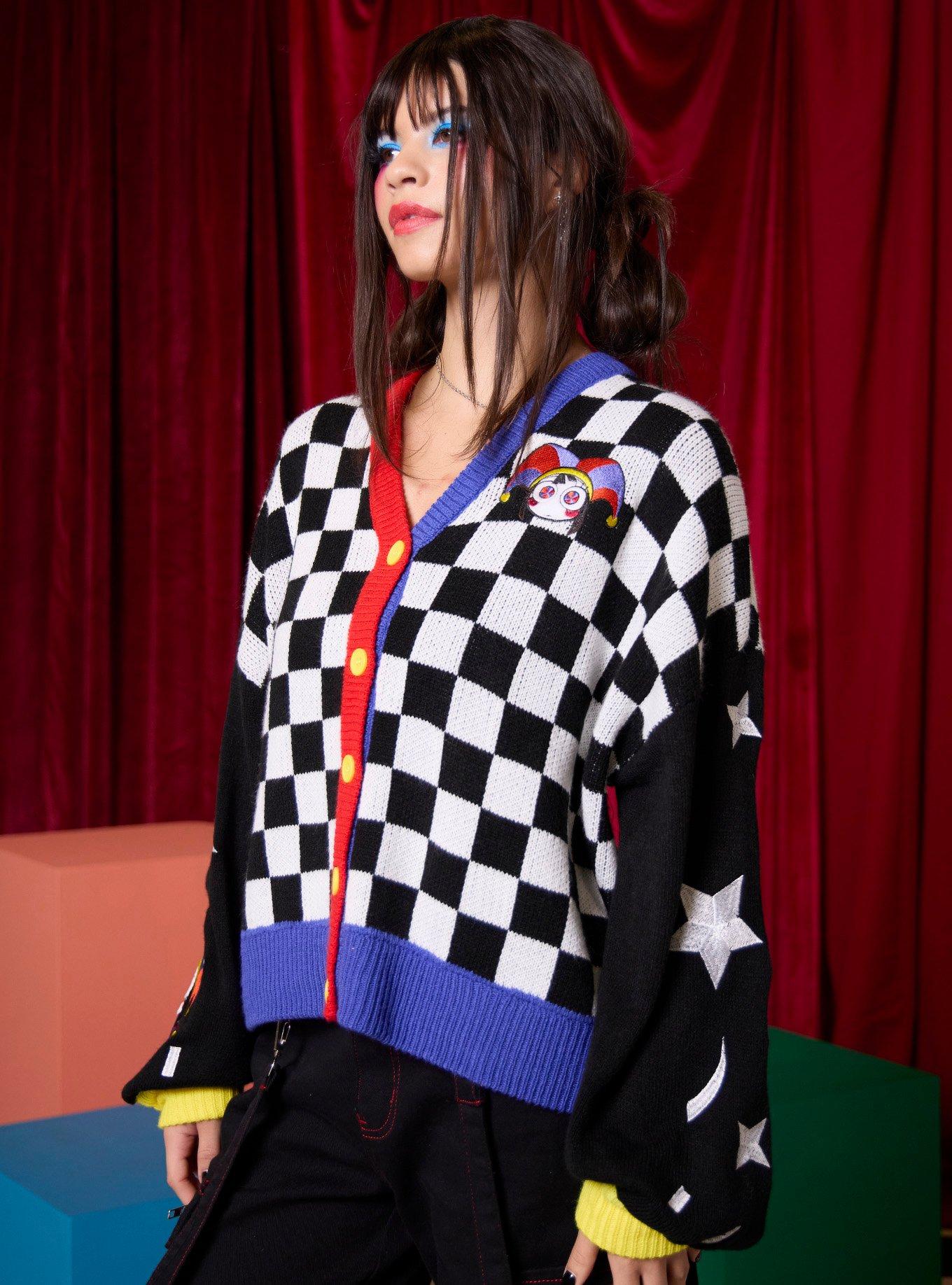The Amazing Digital Circus Pomni Checker Girls Cardigan, MULTI, alternate