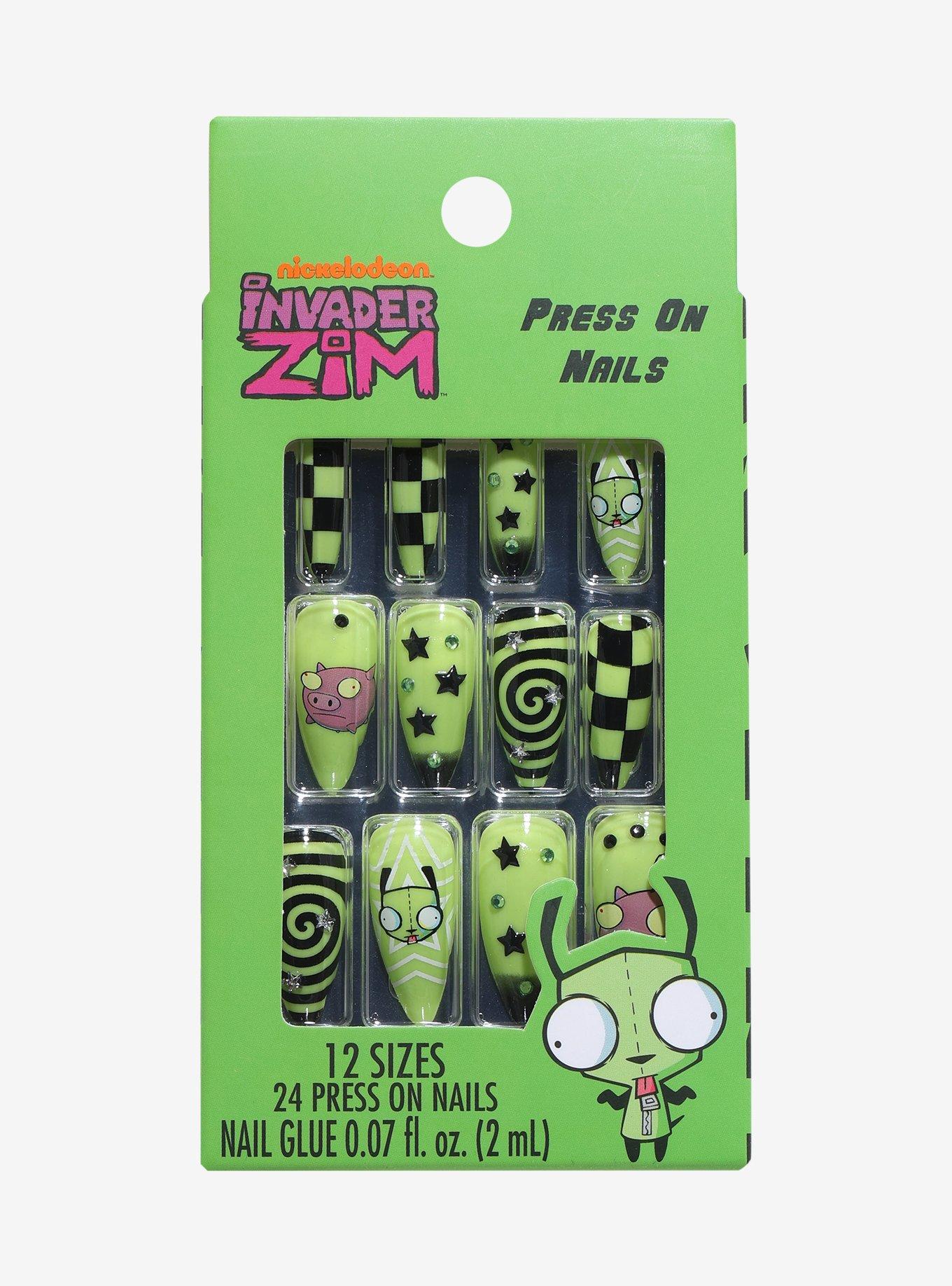 Invader Zim GIR & Pig Press-On Nail Set, , hi-res
