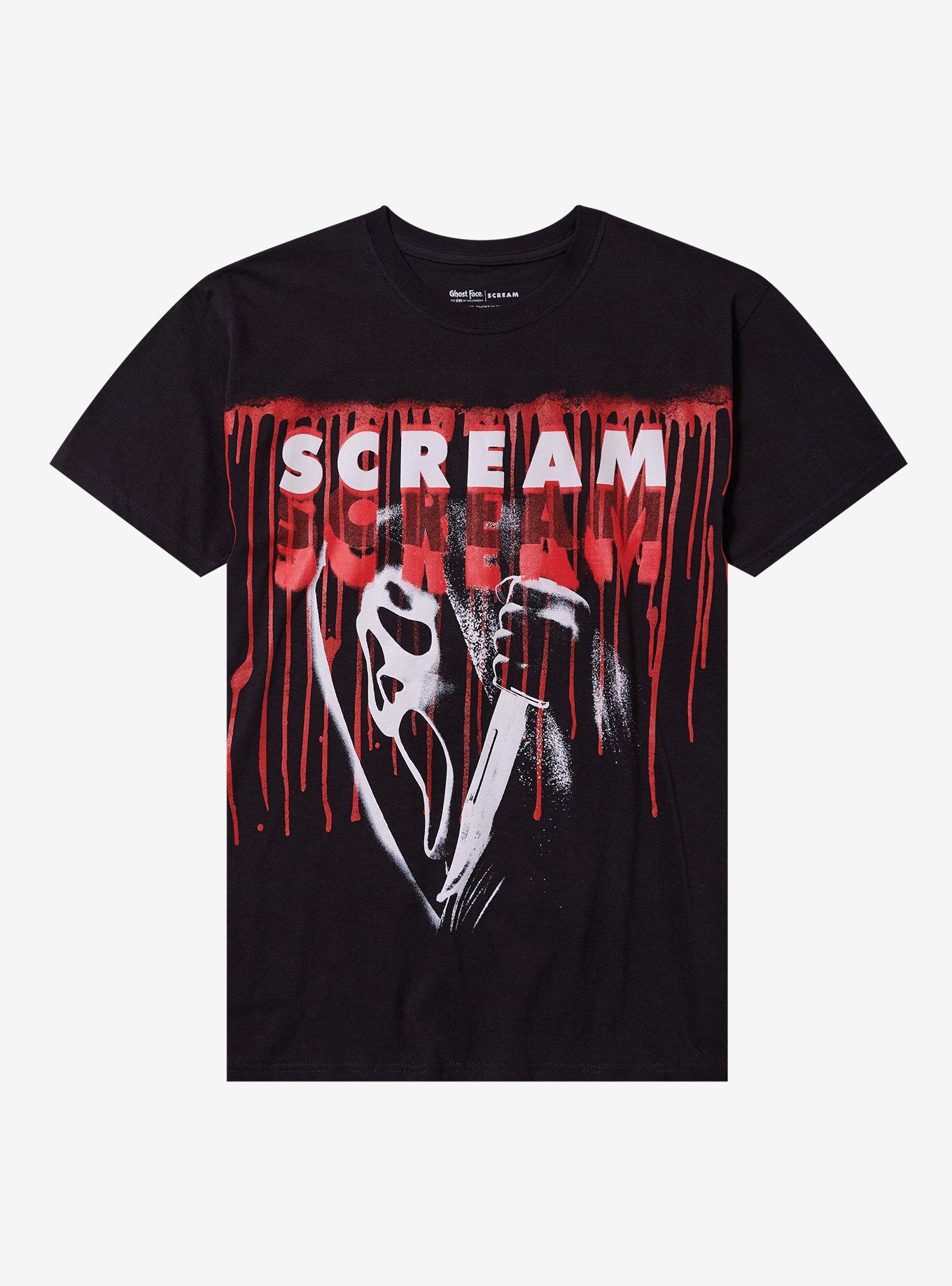 Scream Ghost Face Drip T-Shirt, , hi-res