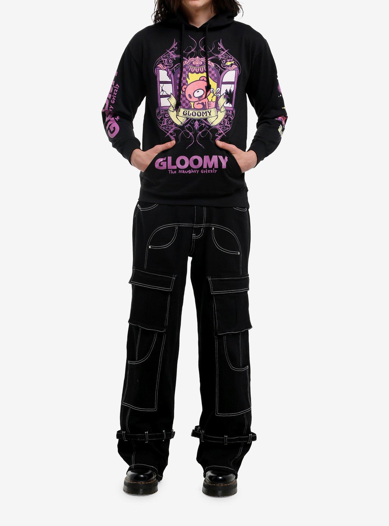 Gloomy Bear Broken Window Hoodie, BLACK, alternate