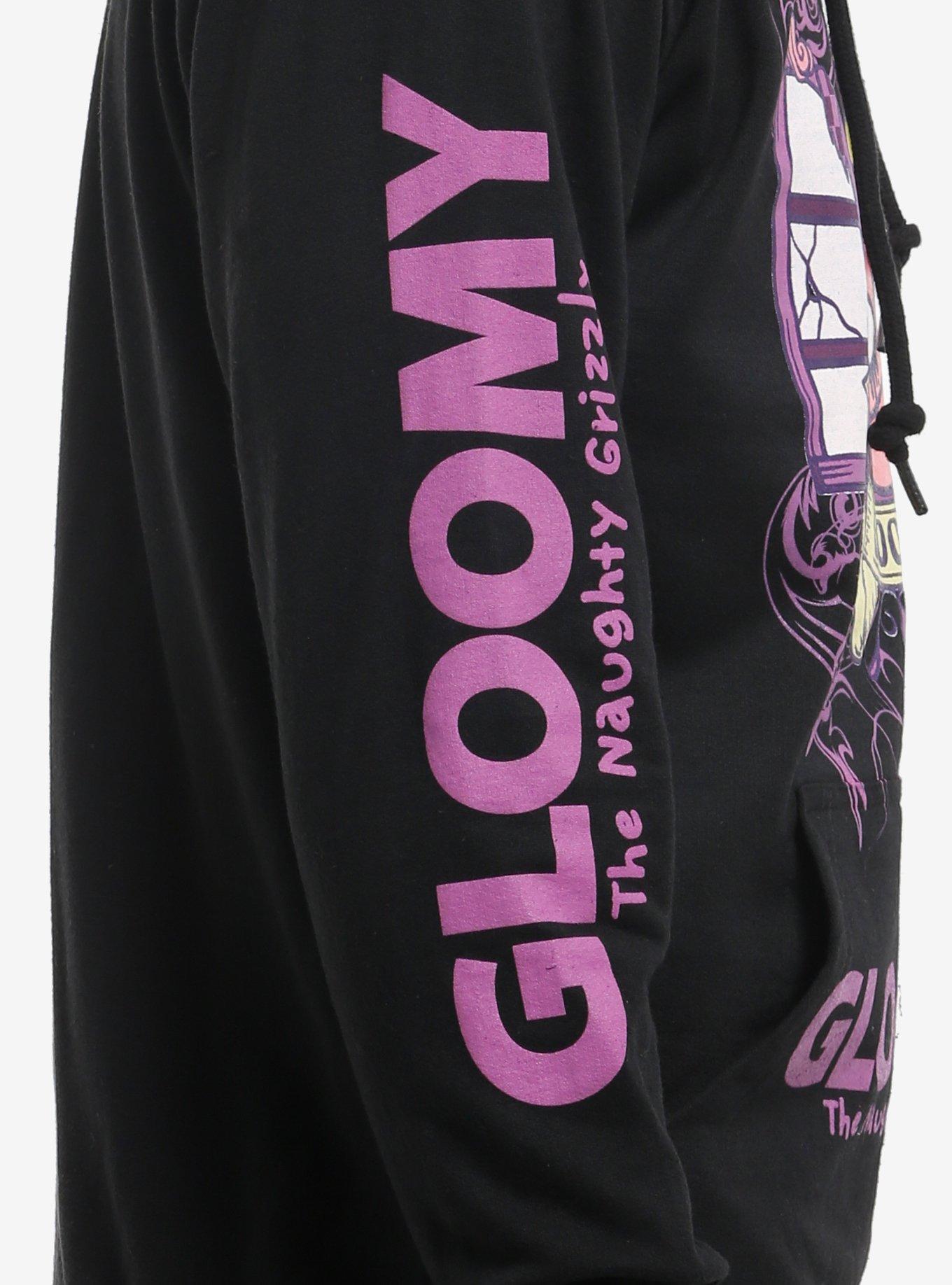 Gloomy Bear Broken Window Hoodie, BLACK, alternate