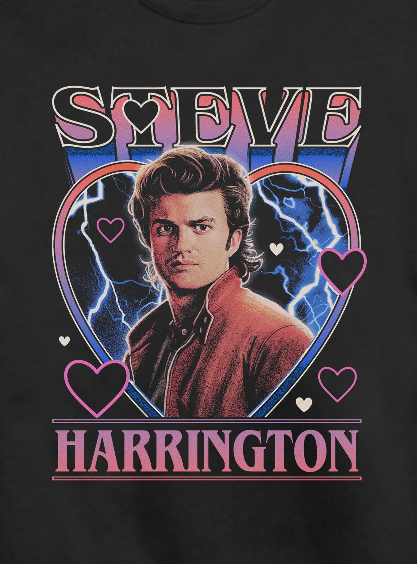 Stranger Things Steve Harrington Hearts Sweatshirt Hot Topic Exclusive, , hi-res