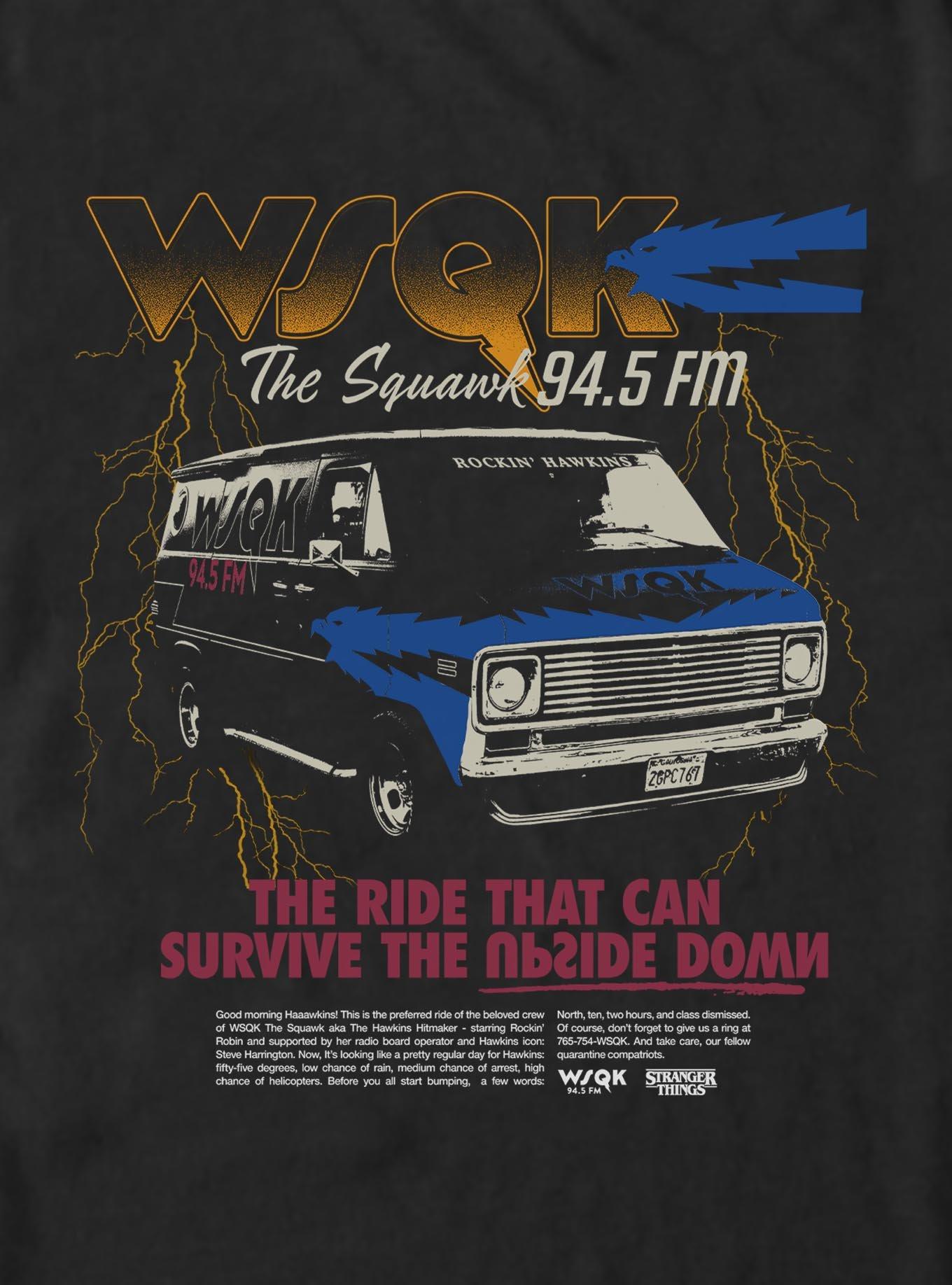 Stranger Things WSQK The Squawk Van Sweatshirt Hot Topic Exclusive, , hi-res