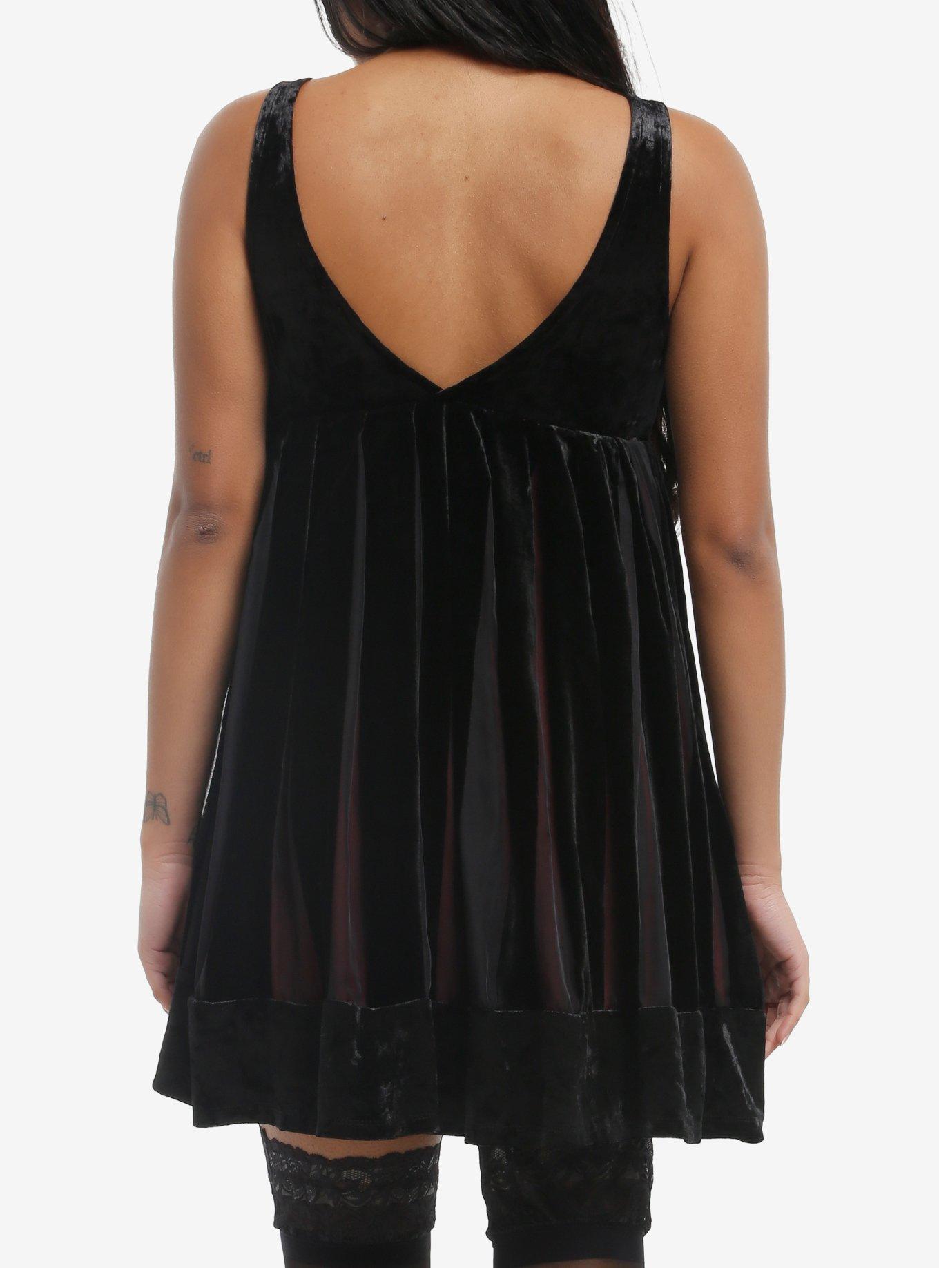 Social Collision Black & Red Velvet Tank Dress, MULTI, alternate
