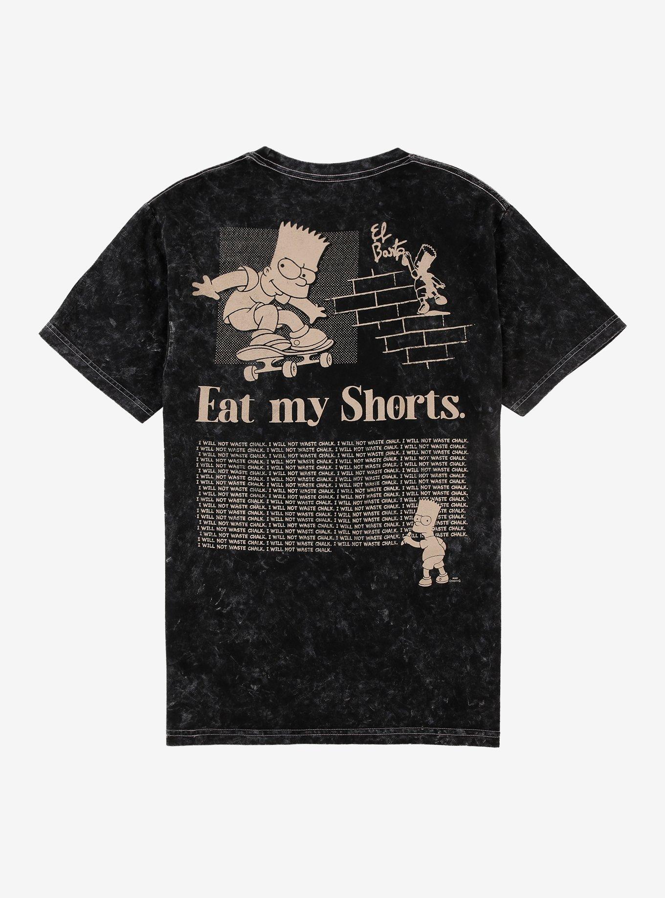 The Simpsons Eat My Shorts Mineral Wash T-Shirt, , hi-res