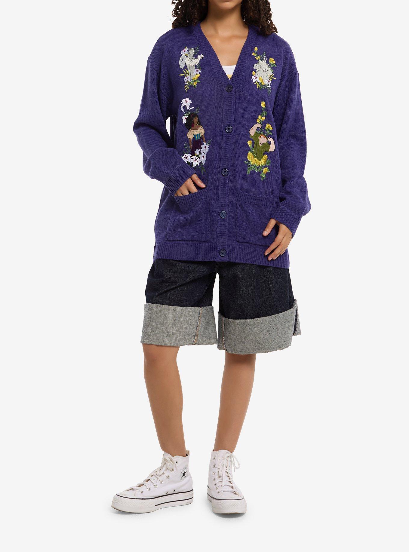 Disney The Hunchback Of Notre Dame Embroidered Girls Cardigan, MULTI, alternate - view 3