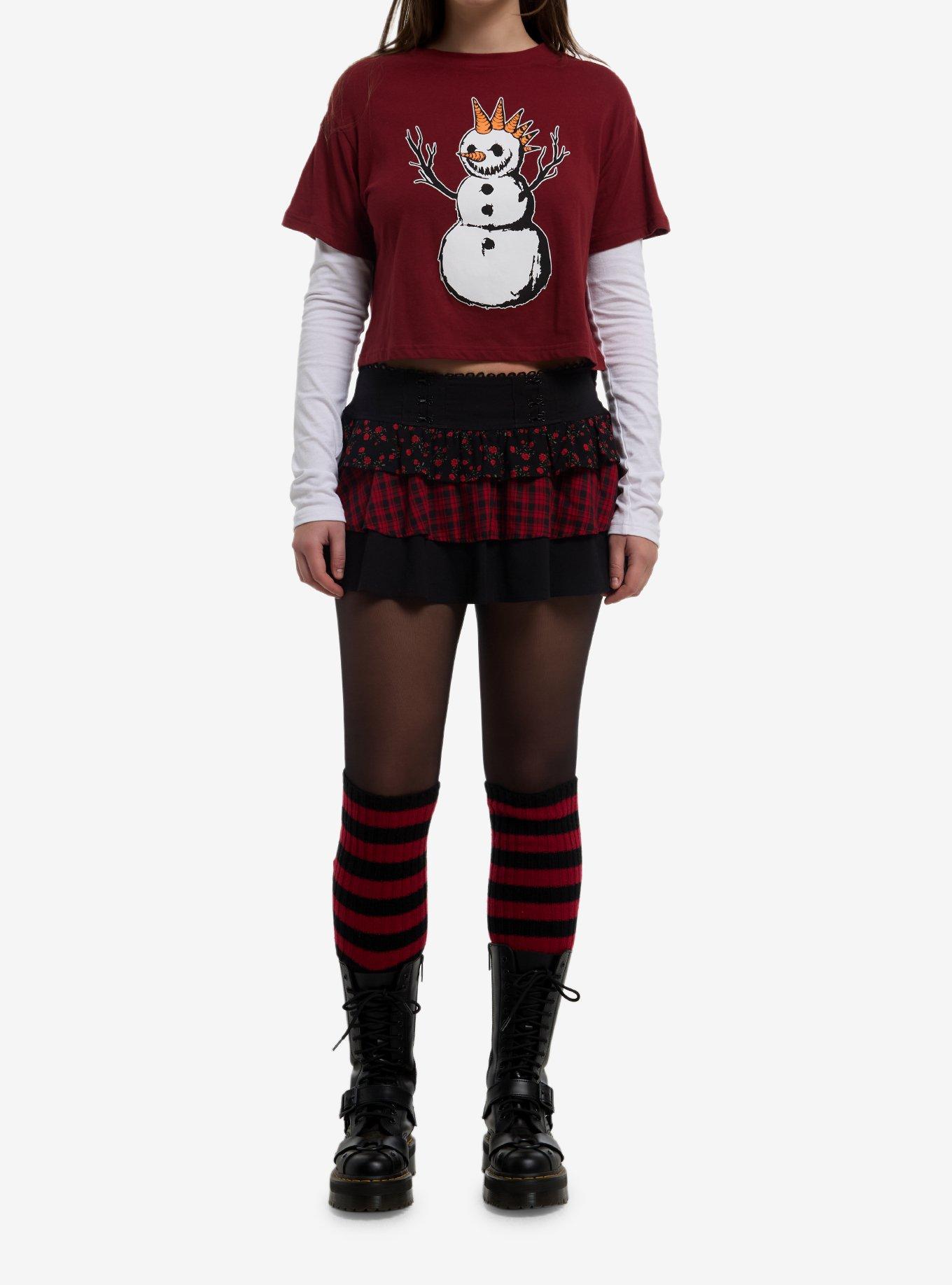 Social Collision Punk Snowman Girls Long-Sleeve T-Shirt, , hi-res