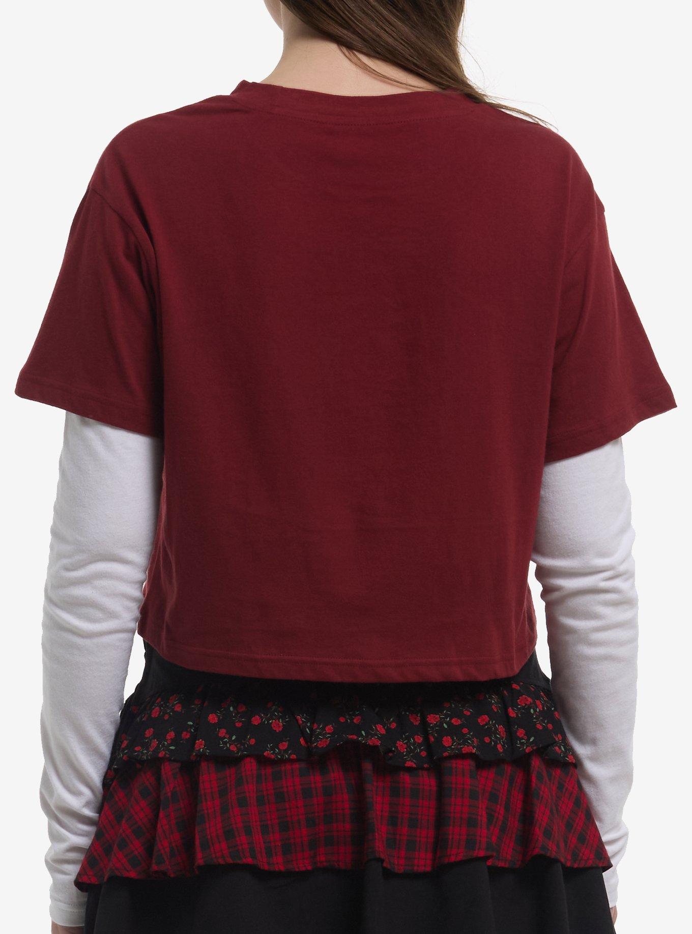 Social Collision Punk Snowman Twofer Girls Long-Sleeve T-Shirt, , hi-res