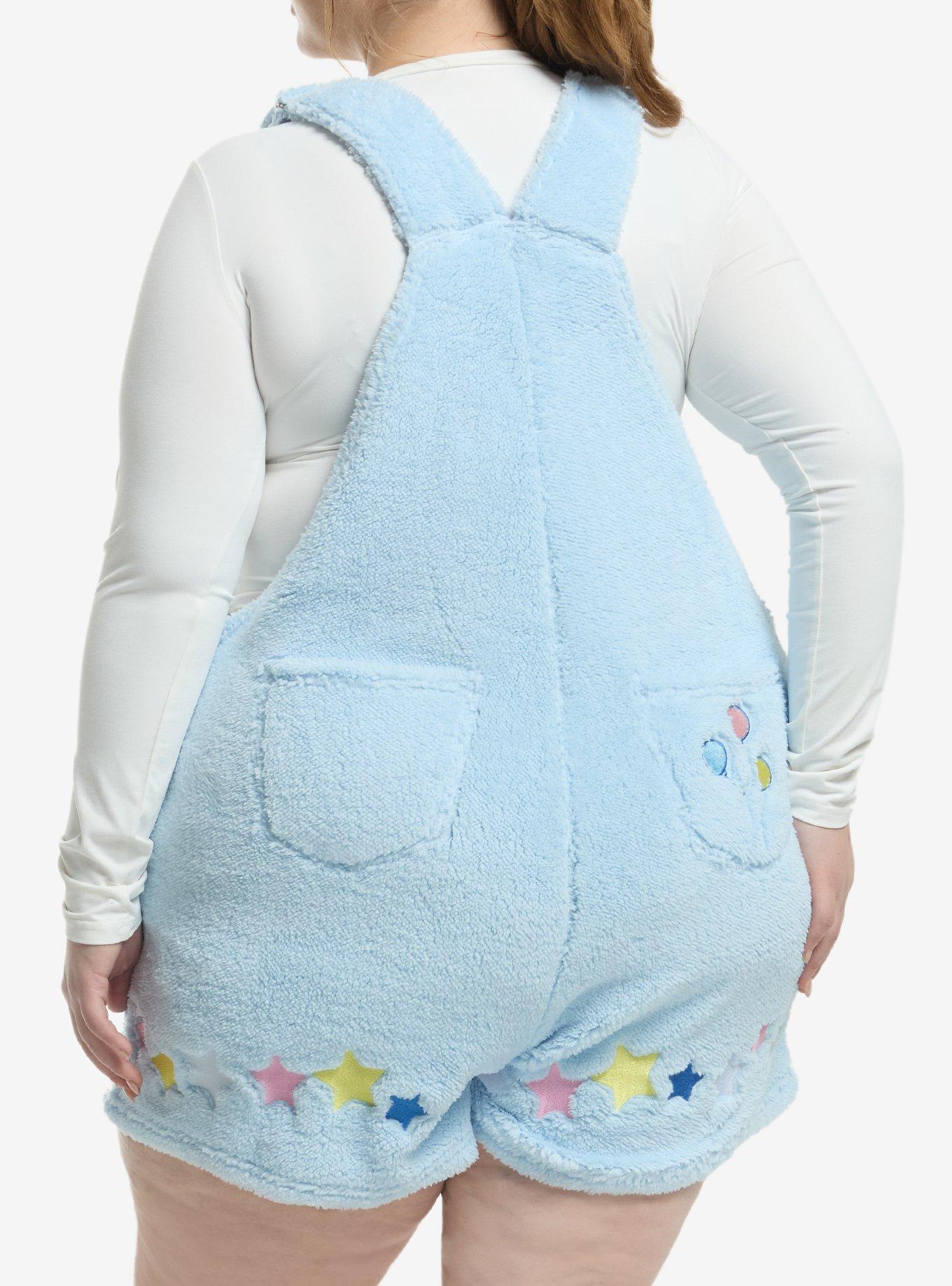 Cinnamoroll Stars Sherpa Shortalls Plus Size, MULTI, alternate