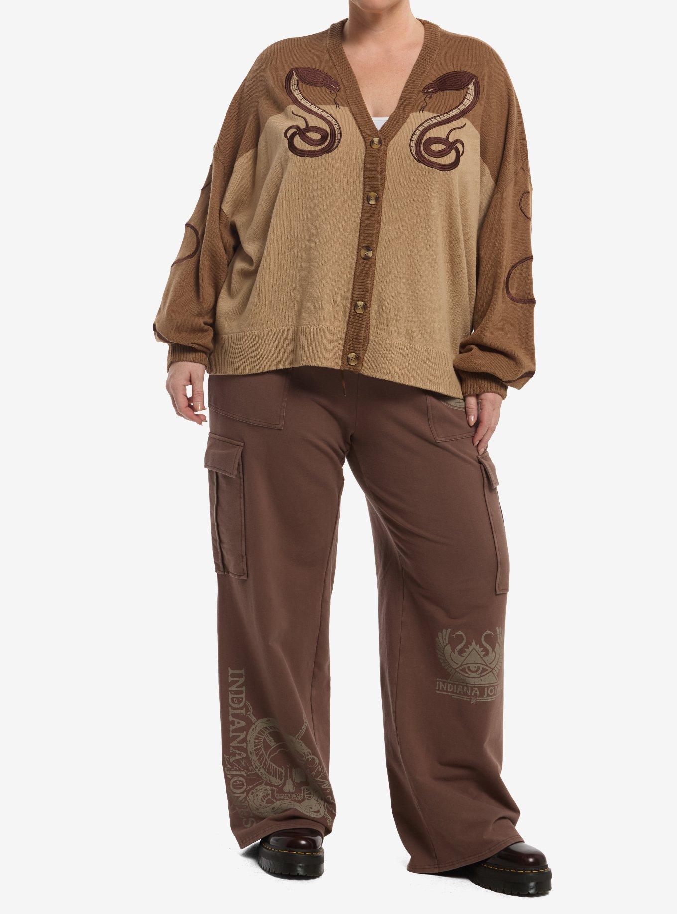 Her Universe Indiana Jones Snake Girls Cardigan Plus Size, BROWN, alternate