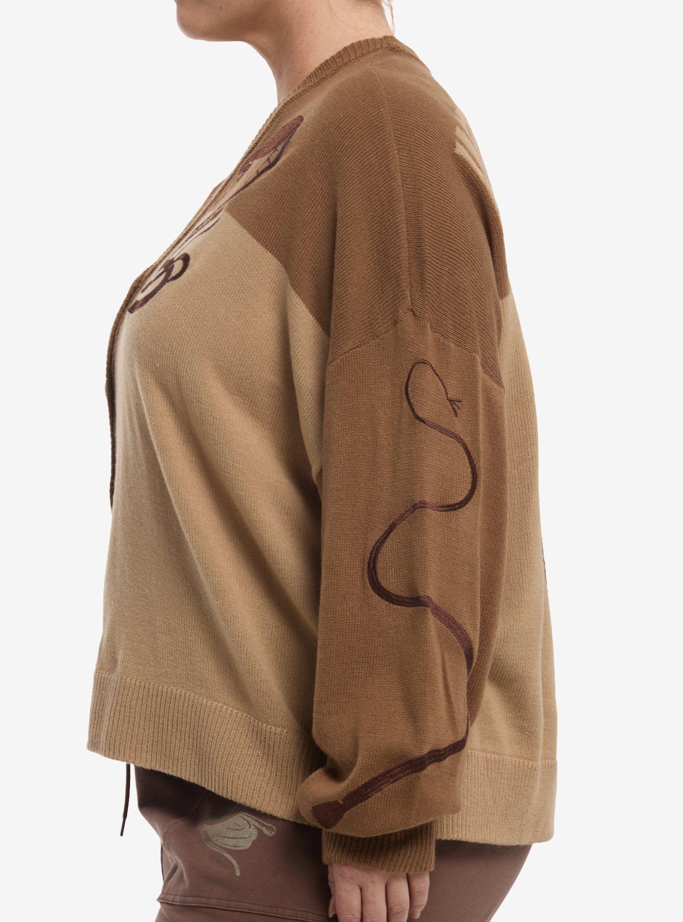 Her Universe Indiana Jones Snake Girls Cardigan Plus Size, BROWN, alternate