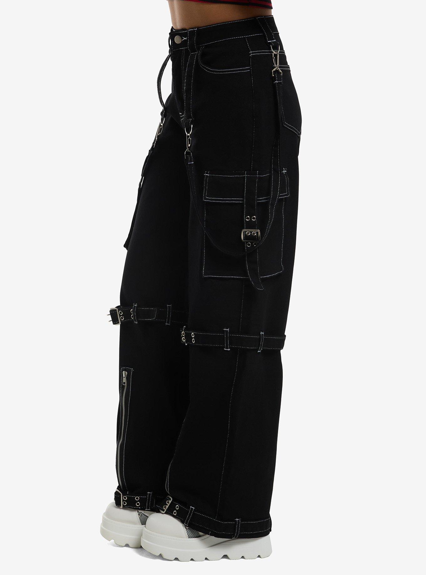 Black Buckles & Suspenders Cargo Pants, MULTI, alternate