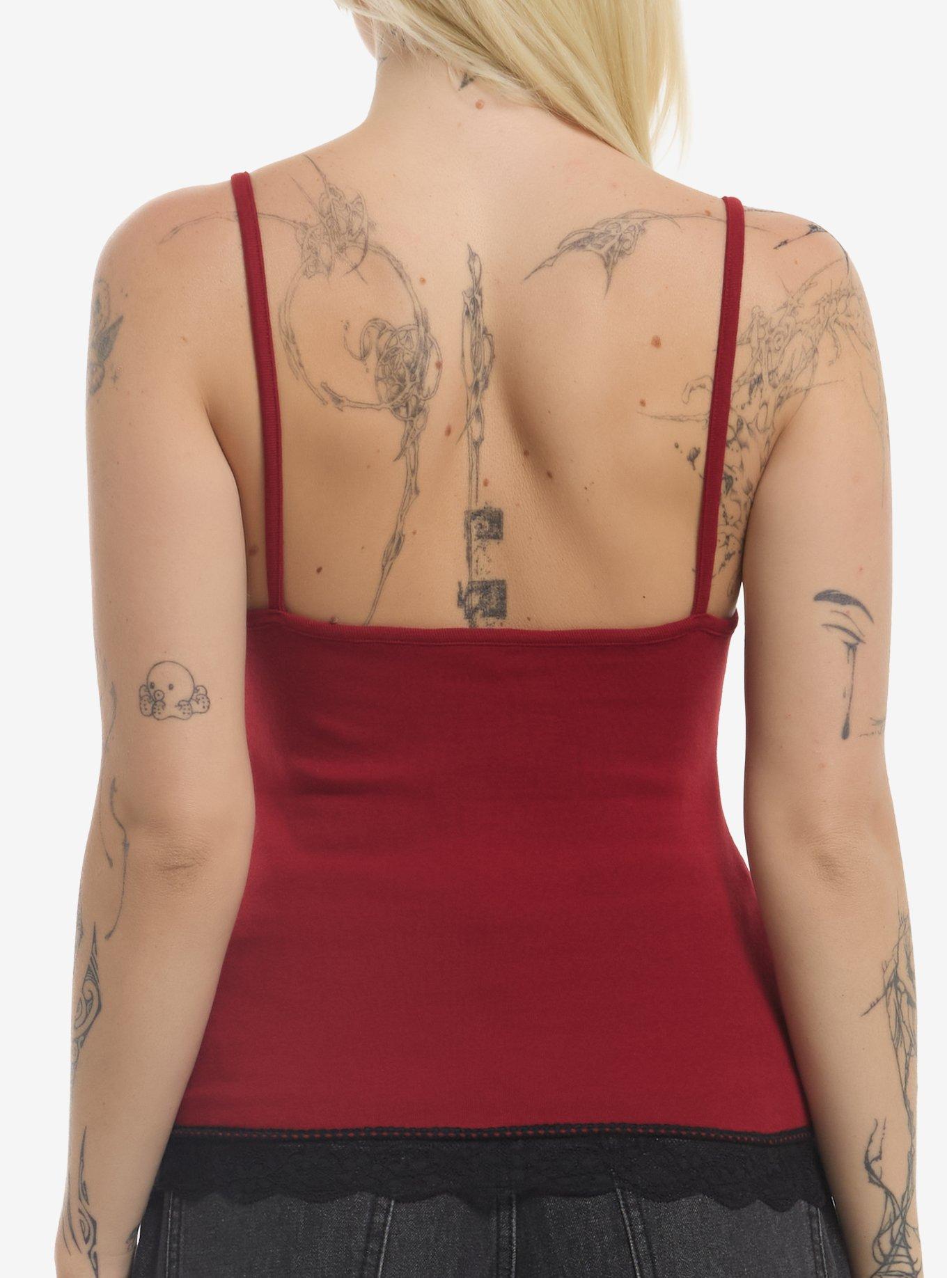 Ghost Face Red Cami, MAROON, alternate