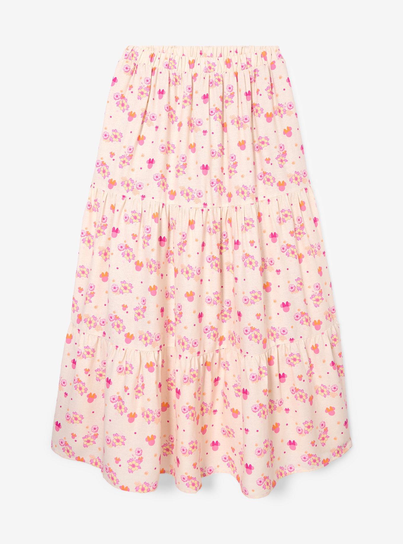 Disney Minnie Mouse Floral Maxi Skirt, PINK, alternate - view 3