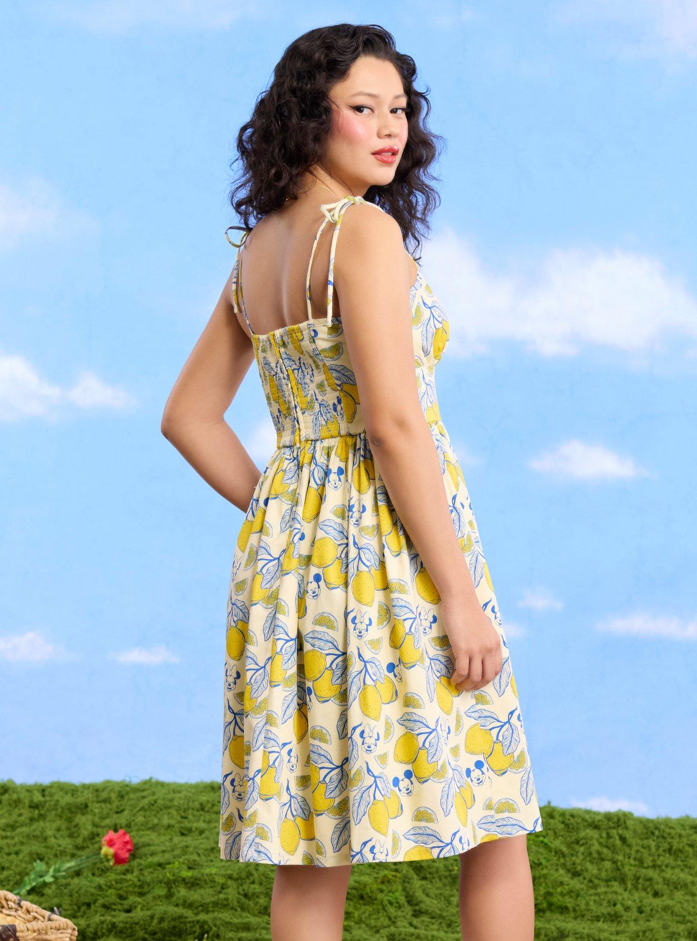 Disney Mickey & Minnie Lemon Allover Print Retro Tank Dress Her Universe Exclusive, MULTI, alternate - view 3