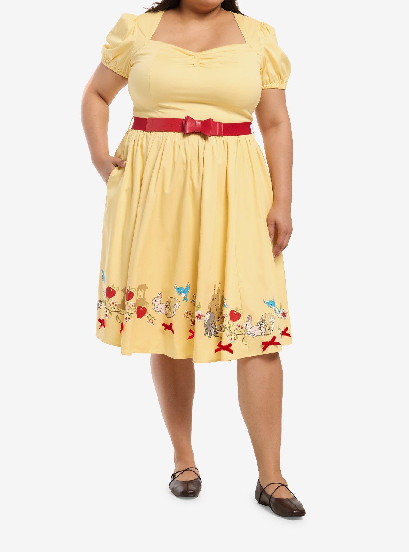 Disney Snow White and The Seven Dwarfs Critters Plus Size Retro Dress Her Universe Exclusive, , hi-res