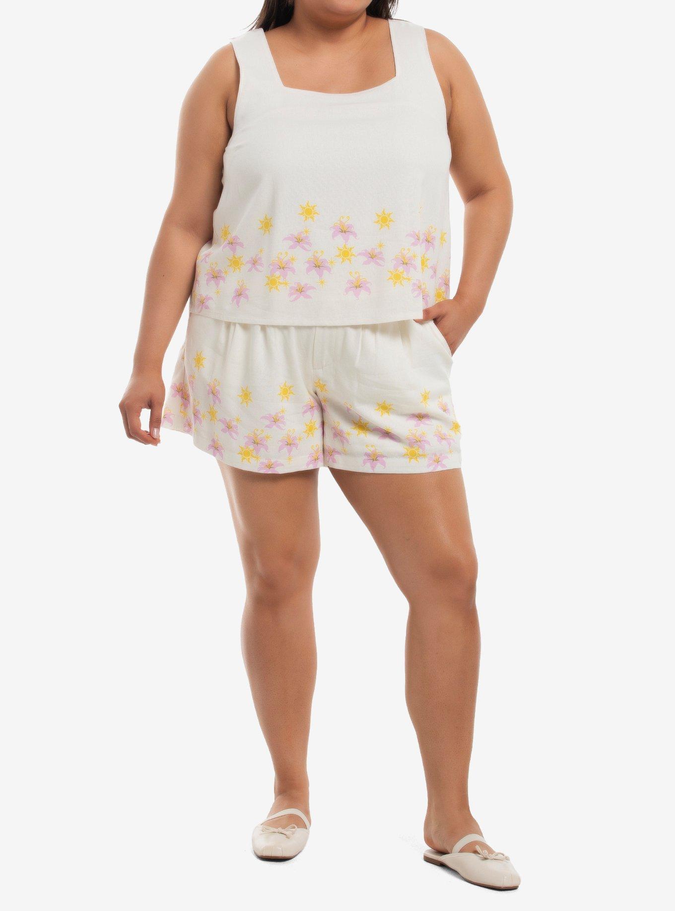 Her Universe Disney Tangled Floral Sun Crop Tank Top Plus Size Her Universe Exclusive, , hi-res