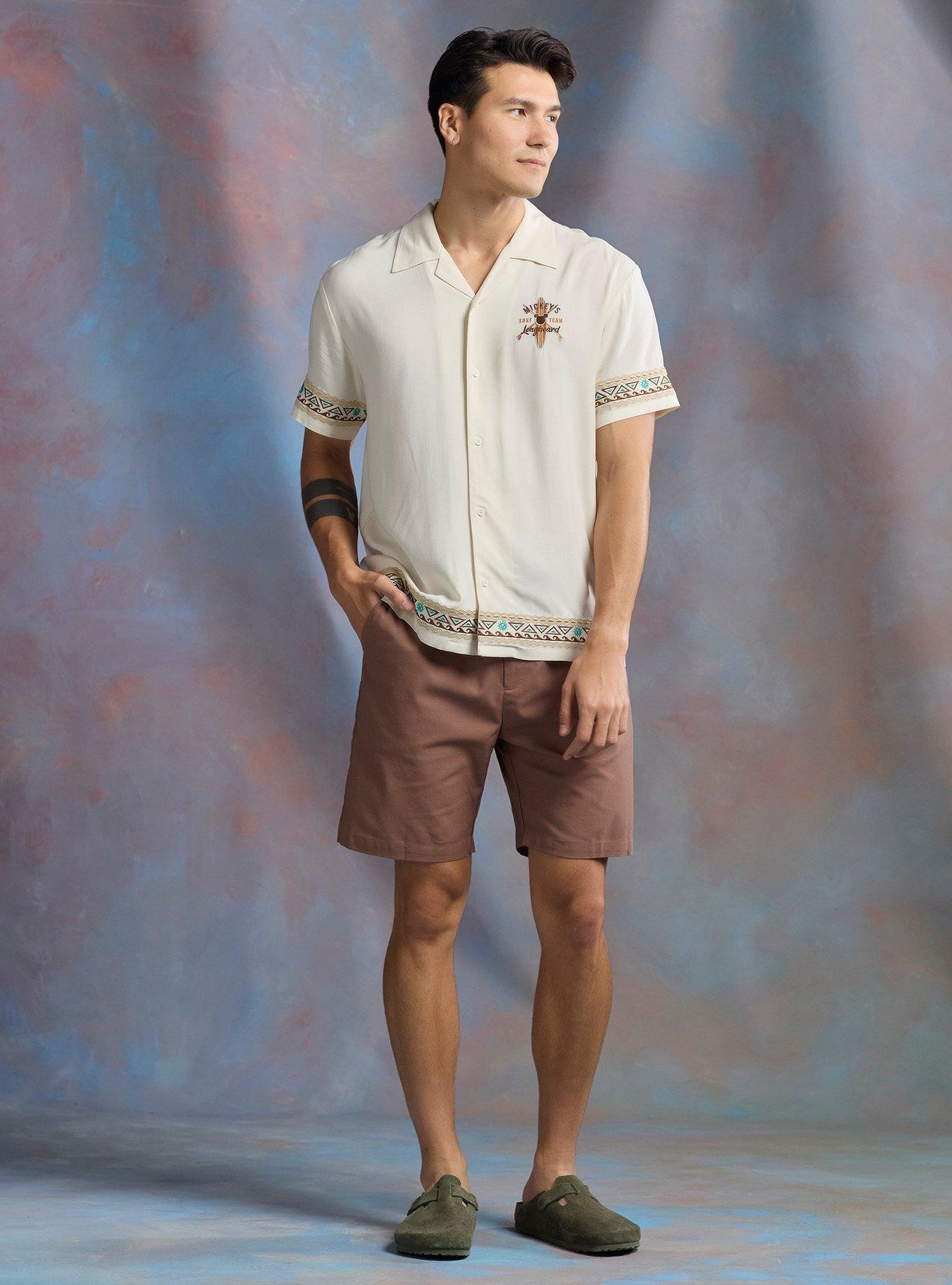 Our Universe Disney Mickey Mouse Surfing Woven Button-Up Our Universe Exclusive, MULTI, alternate - view 3