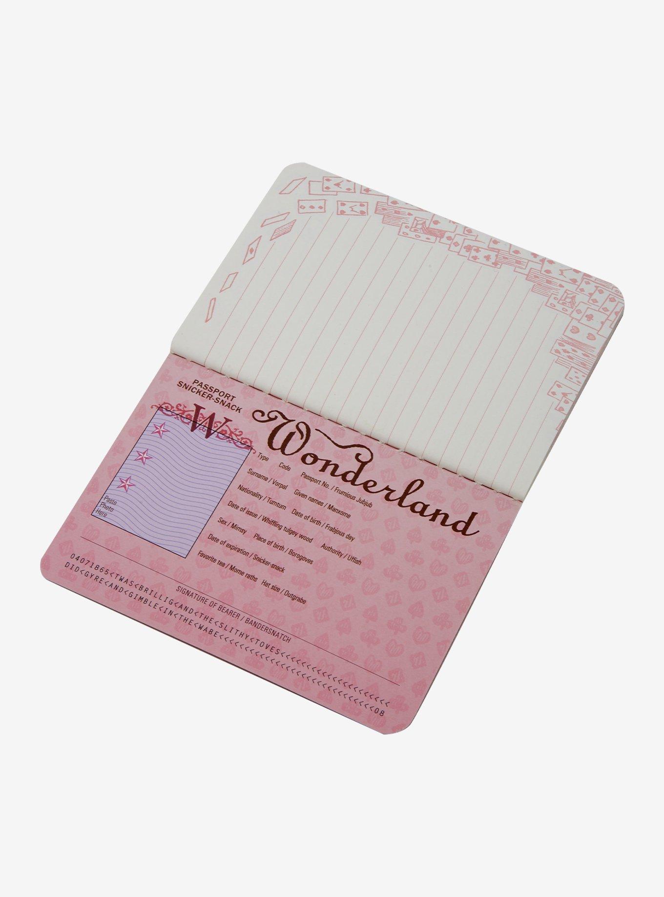 Alice in Wonderland Wonderland Passport Notebook