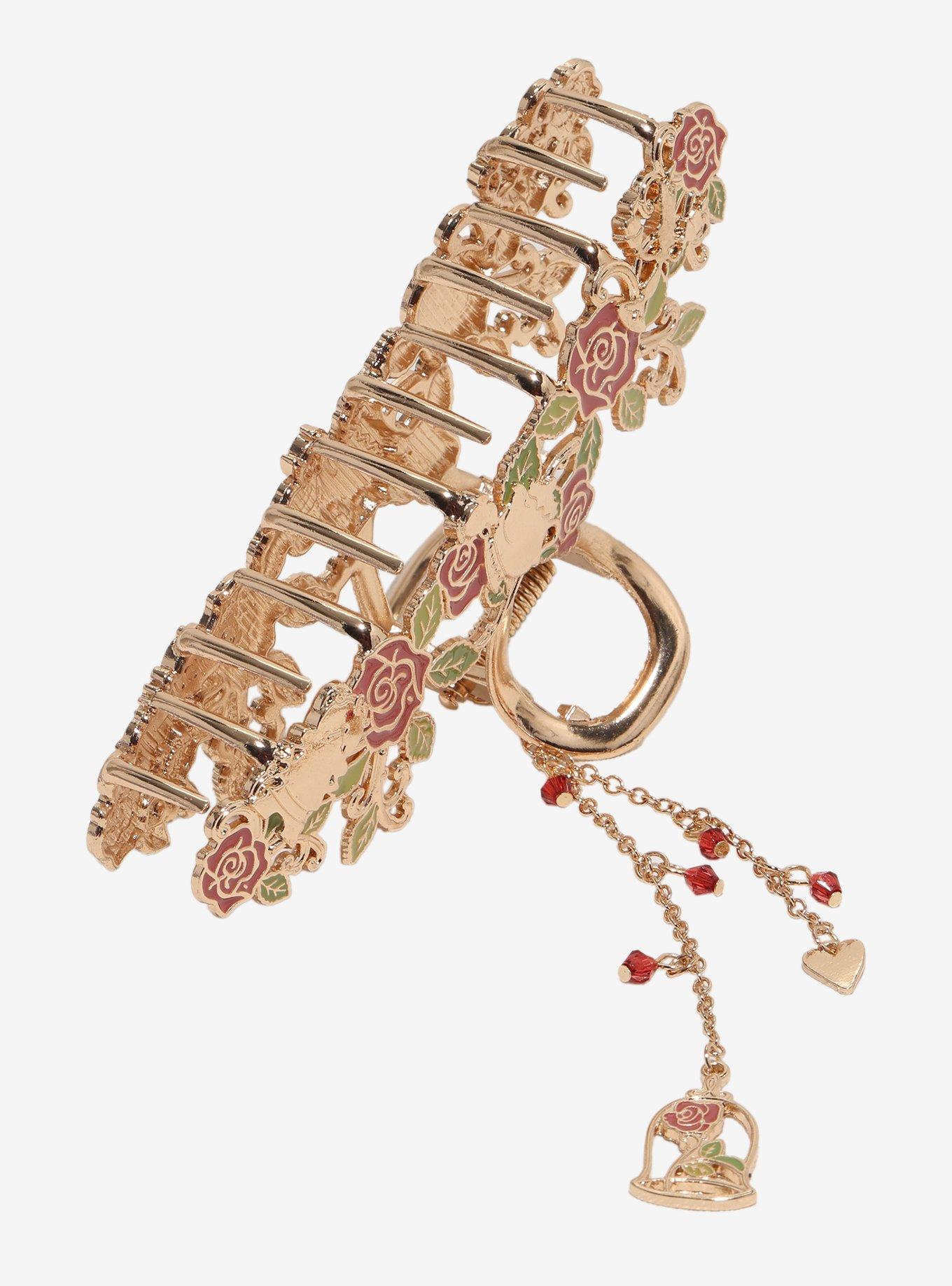Disney Beauty and the Beast Roses Metal Claw Clip &mdash; BoxLunch Exclusive, , alternate