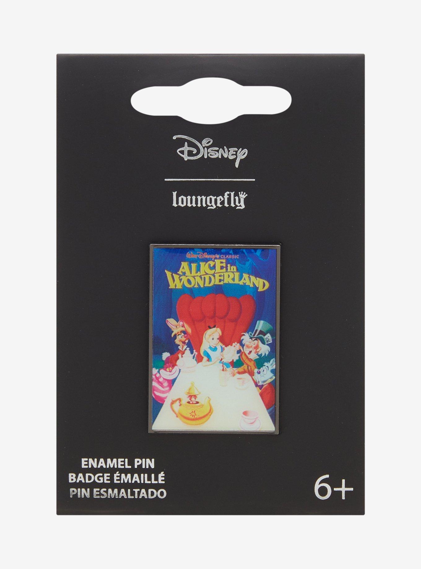 Loungefly Disney Alice In Wonderland Poster Enamel Pin Hot Topic Exclusive, , hi-res