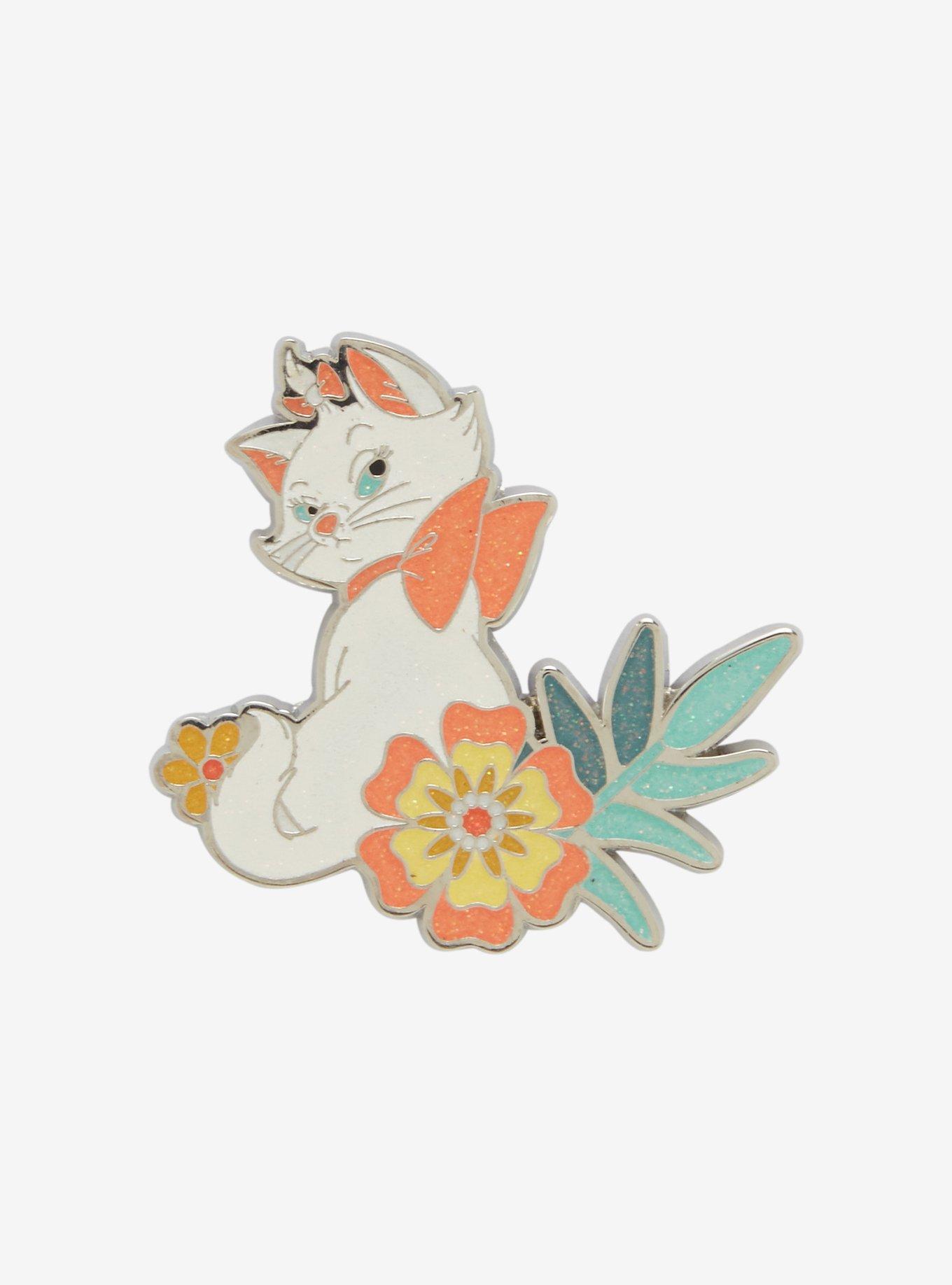 Loungefly Disney Cats & Digs Floral Blind Box Enamel Pin Hot Topic Exclusive, , hi-res
