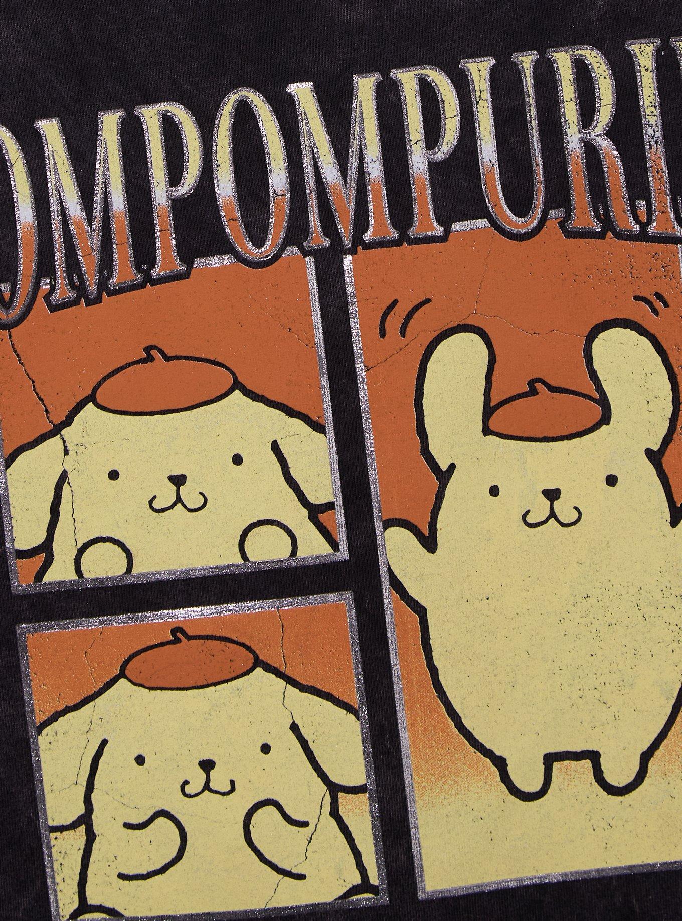 Pompompurin Collage Foil Edge Dark Wash T-Shirt, , hi-res