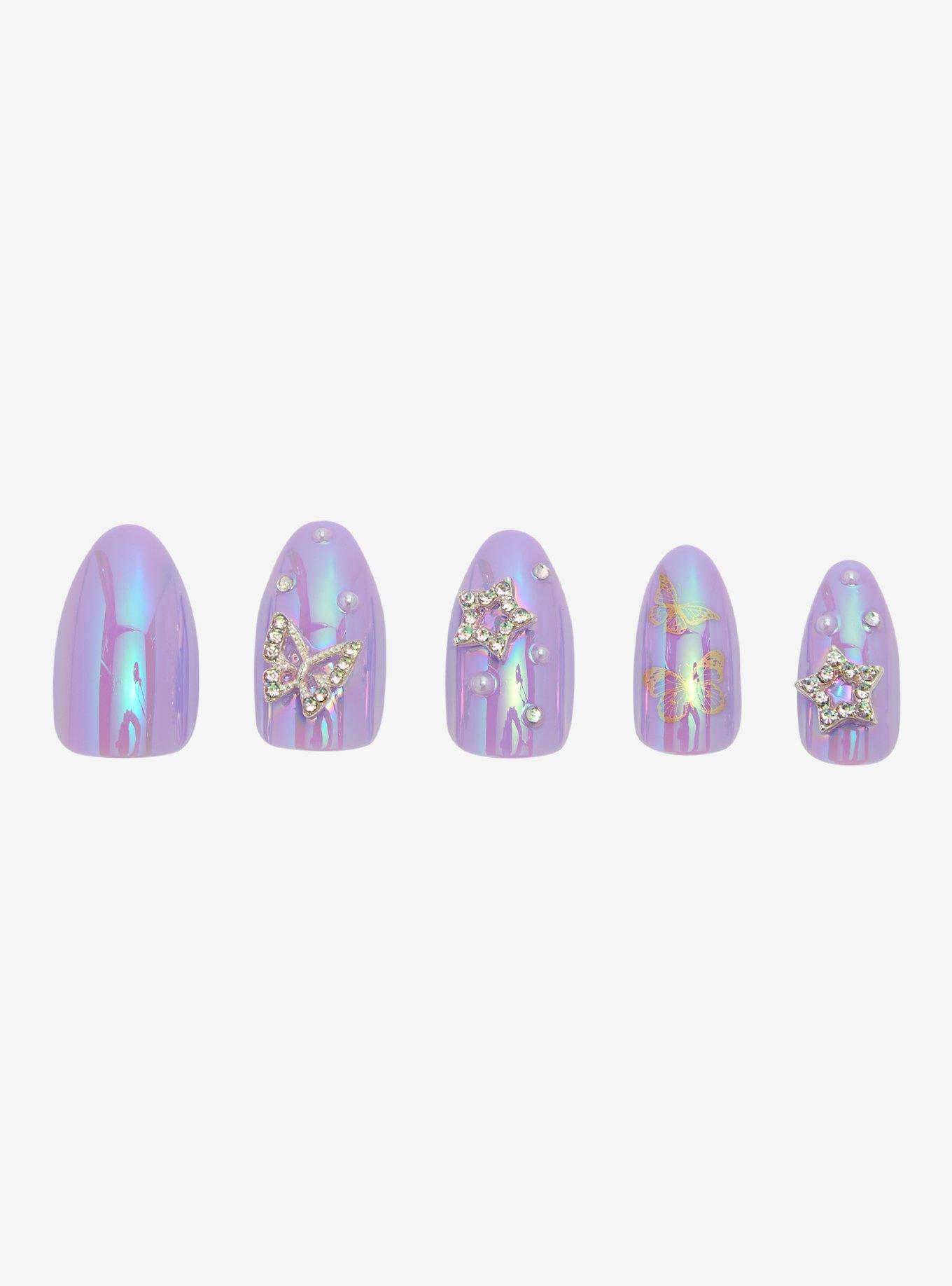 Blackheart Butterfly Bling Press-On Nail Set, , hi-res