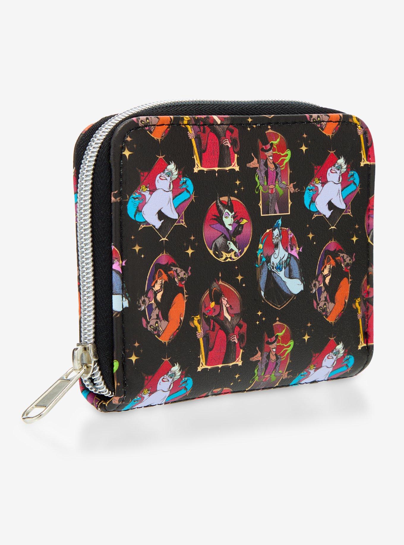 Loungefly Disney Villains Portrait Stars Mini Zipper Wallet, , hi-res