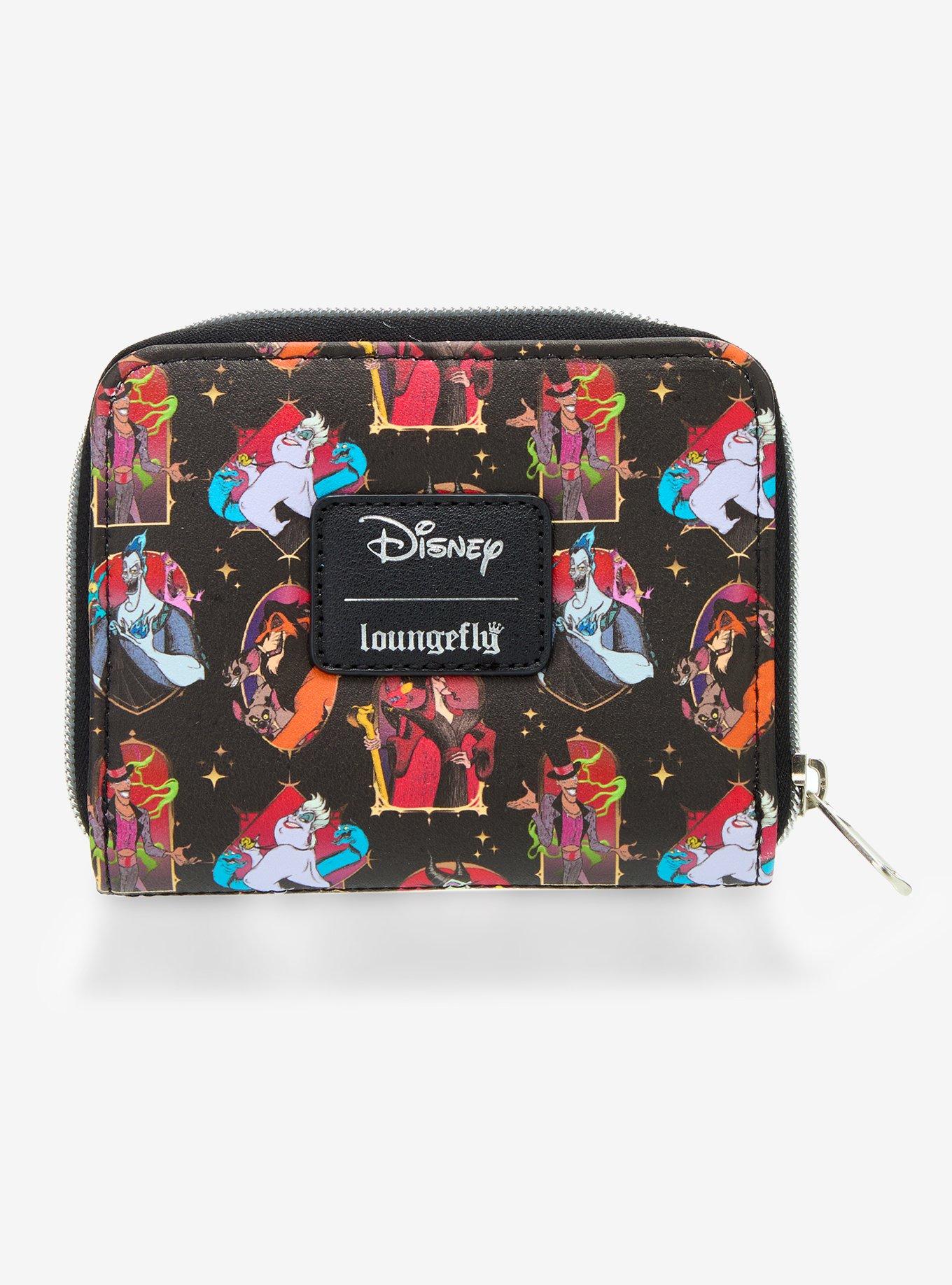 Loungefly Disney Villains Portrait Stars Mini Zipper Wallet, , alternate
