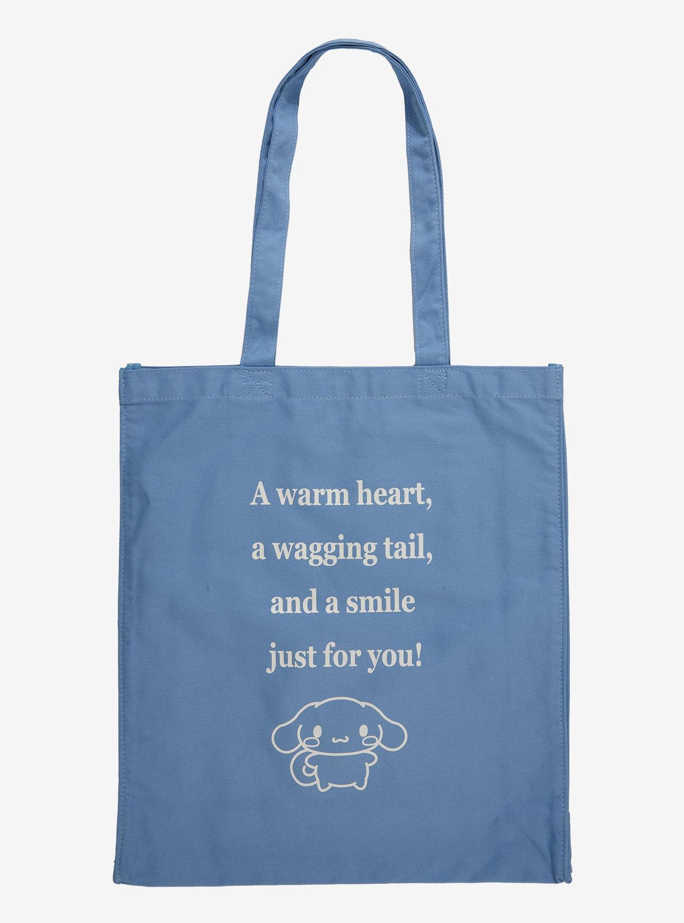 Cinnamoroll Face Blue Tote Bag, , hi-res