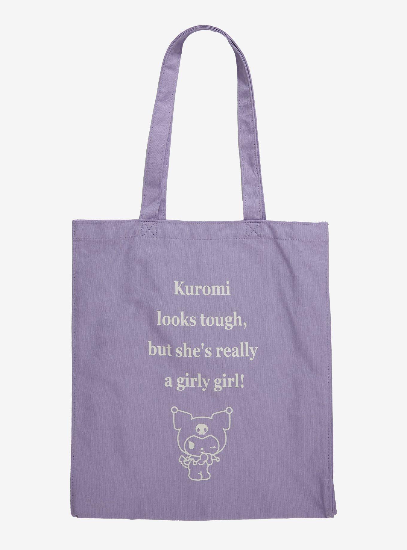 Kuromi Face Lavender Tote Bag, , hi-res
