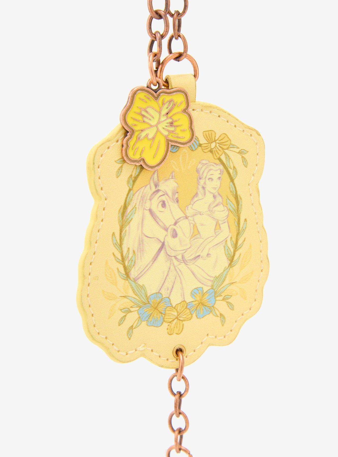 Disney Beauty and The Beast Belle & Philippe Floral Keychain - BoxLunch Exclusive, , hi-res