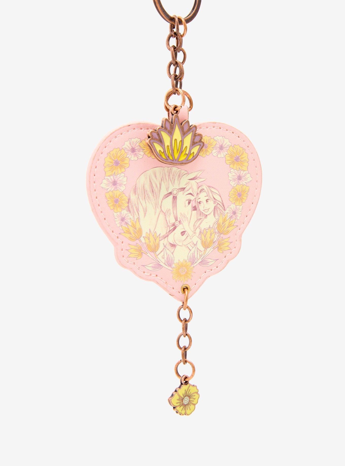 Disney Tangled Rapunzel & Maximus Floral Keychain - BoxLunch Exclusive, , hi-res