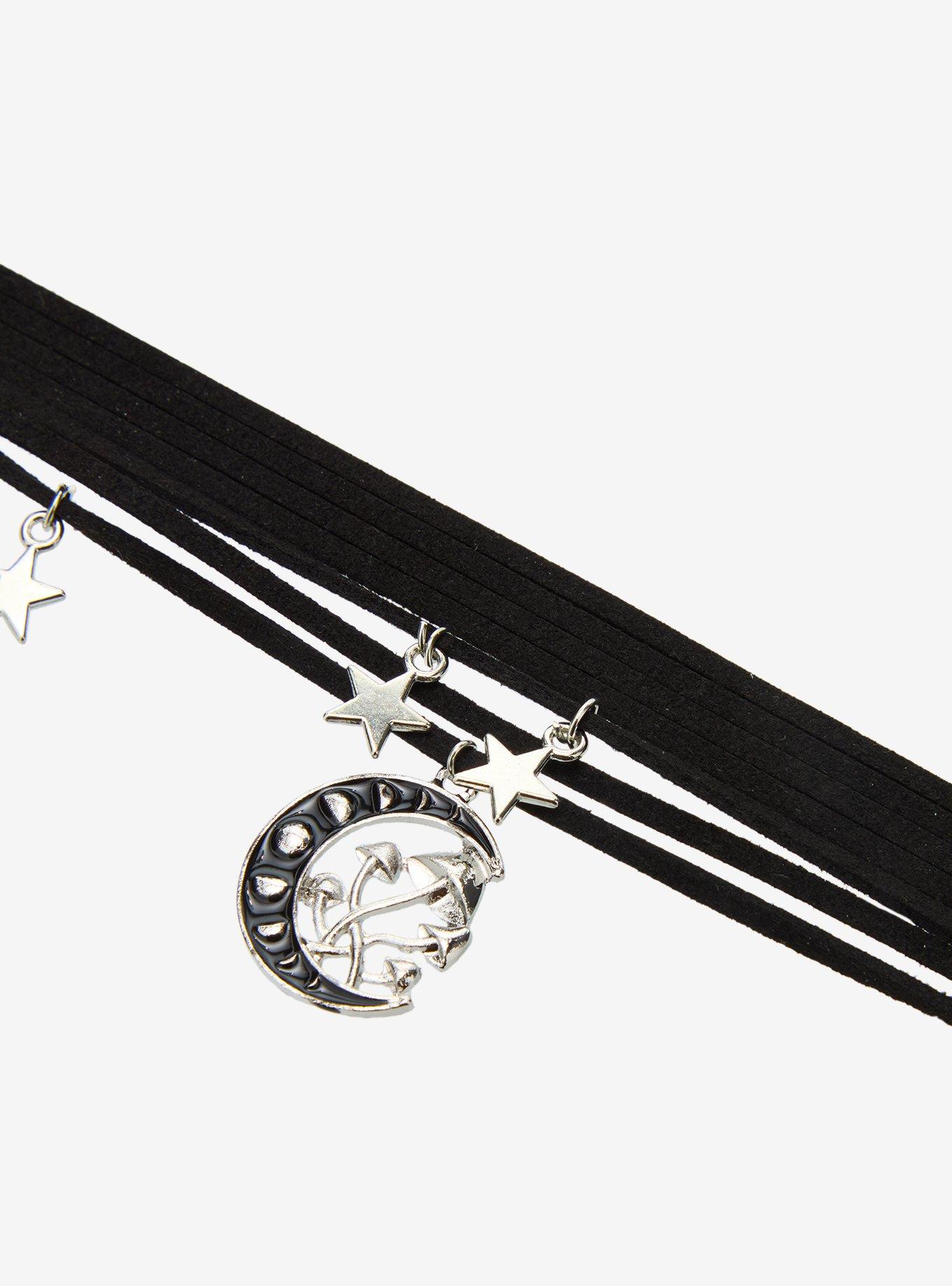 Thorn & Fable Mushroom Moon Charm Cord Bracelet, , alternate